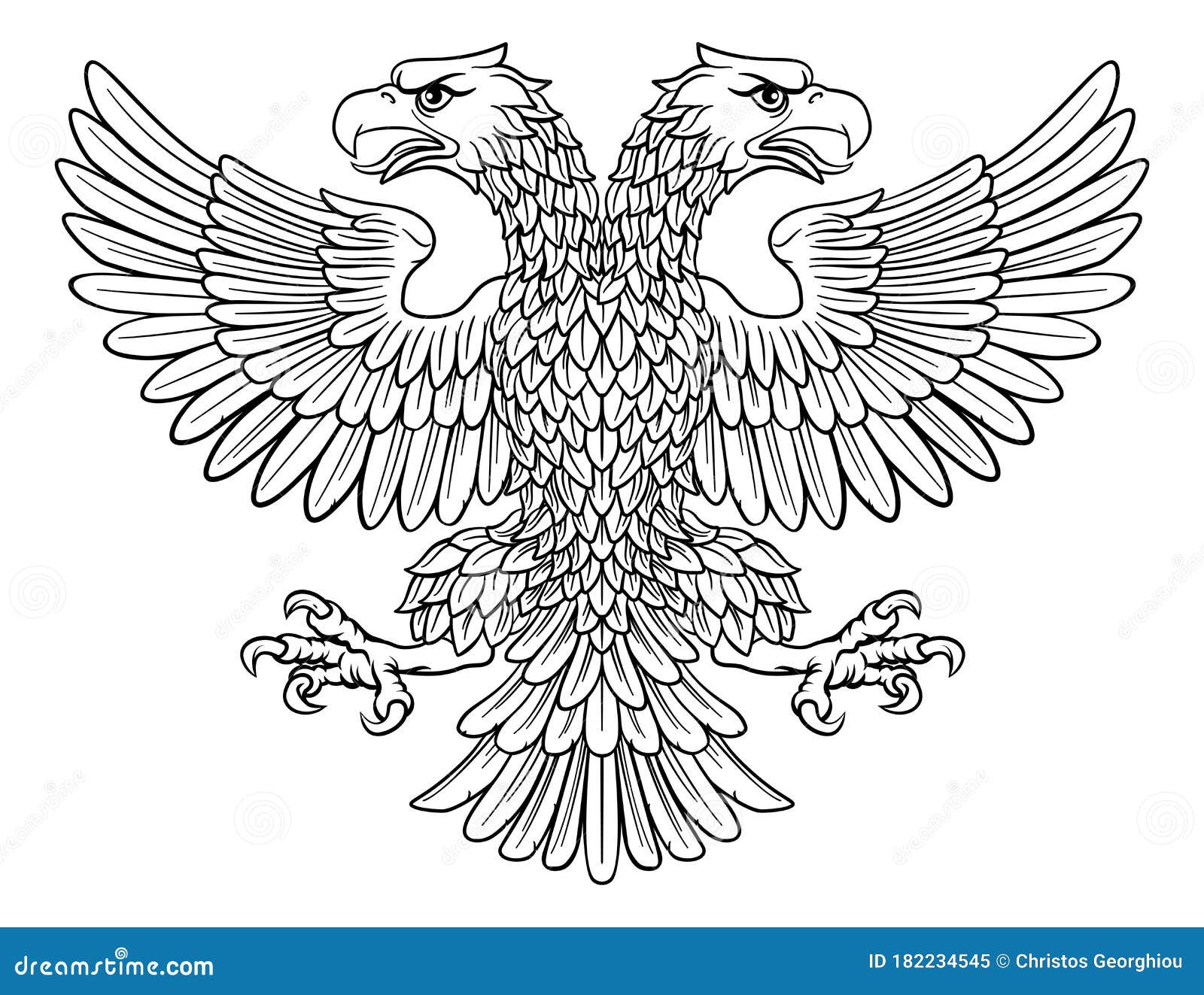 águila Imperial De Dos Cabezas Ilustración del Vector - Ilustración de  alas, pista: 182234545