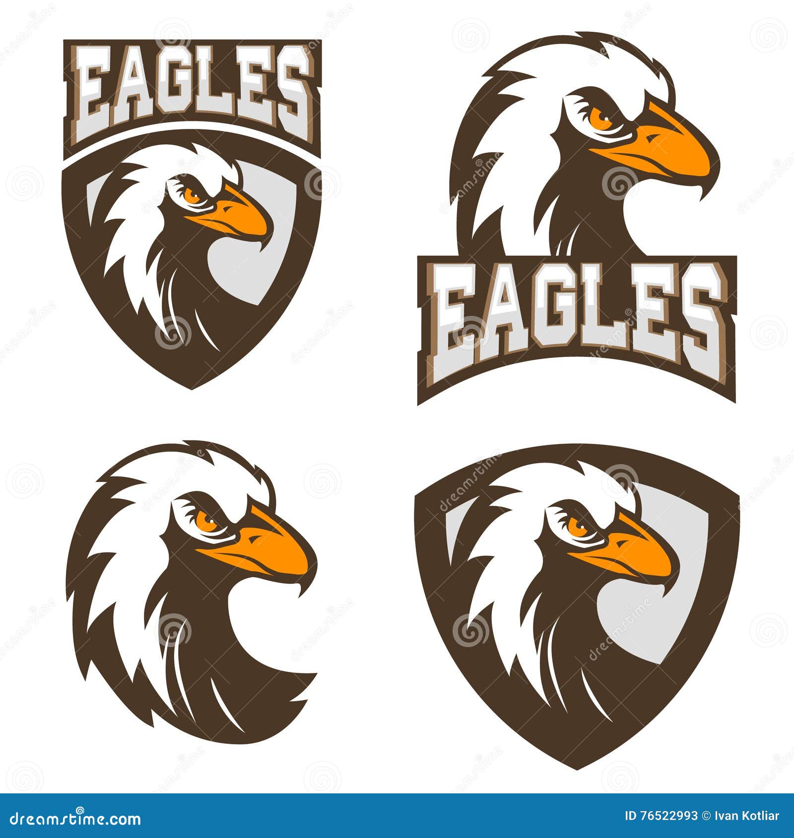 águilas Plantilla Del Logotipo Del Equipo De Deporte Ilustración del Vector  - Ilustración de potencia, béisbol: 76522993