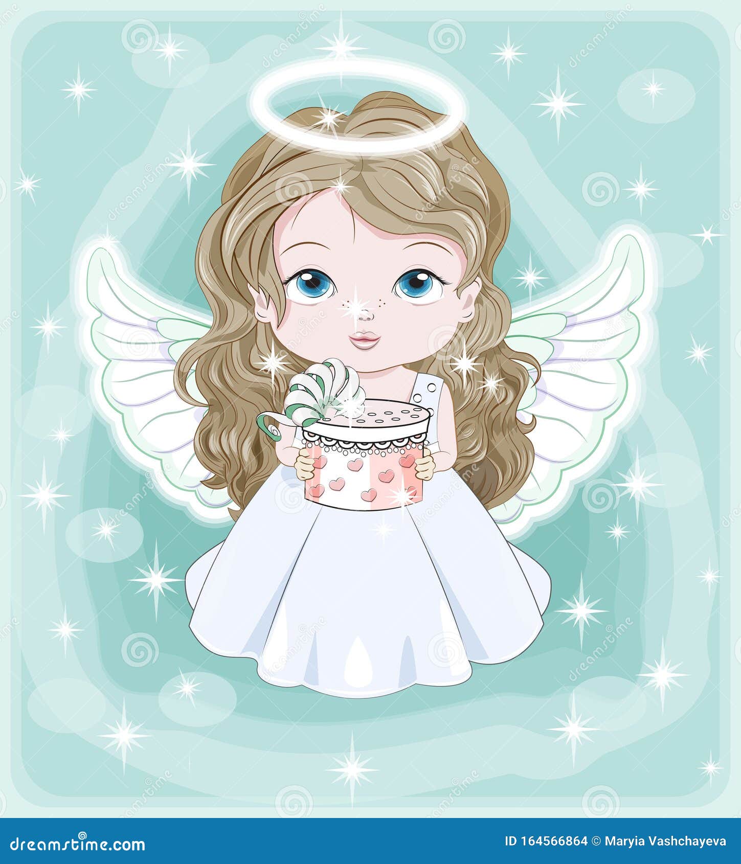 Angel Bebe De Navidad Con Regalo Ilustracion Del Vector Ilustracion De Ducha Camisa Angel Bebe De Navidad Con Regalo Ilustracion Del Vector Ilustracion De Ducha Camisa