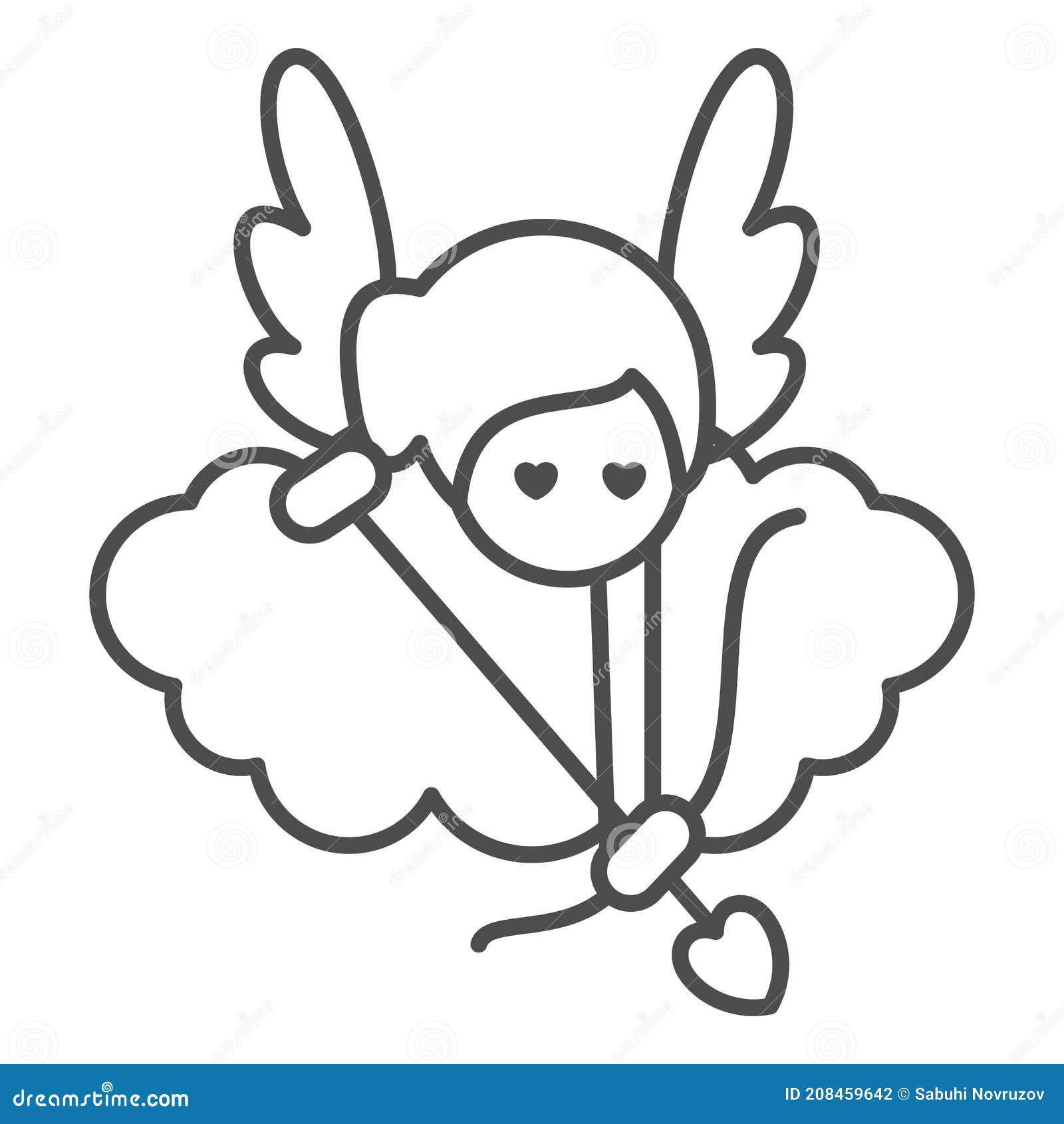 Icono de arco Cupido de ilustración vectorial para web y móvil