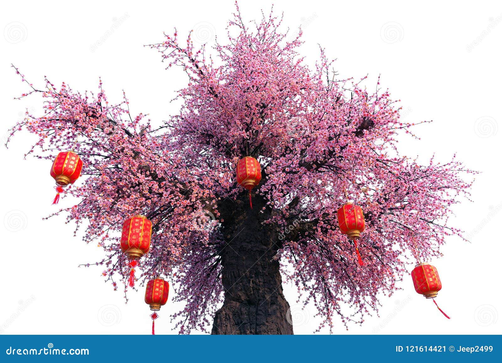 Árbol Artificial De Sakura En El Fondo Blanco Imagen de archivo - Imagen de  aislado, fondo: 121614421