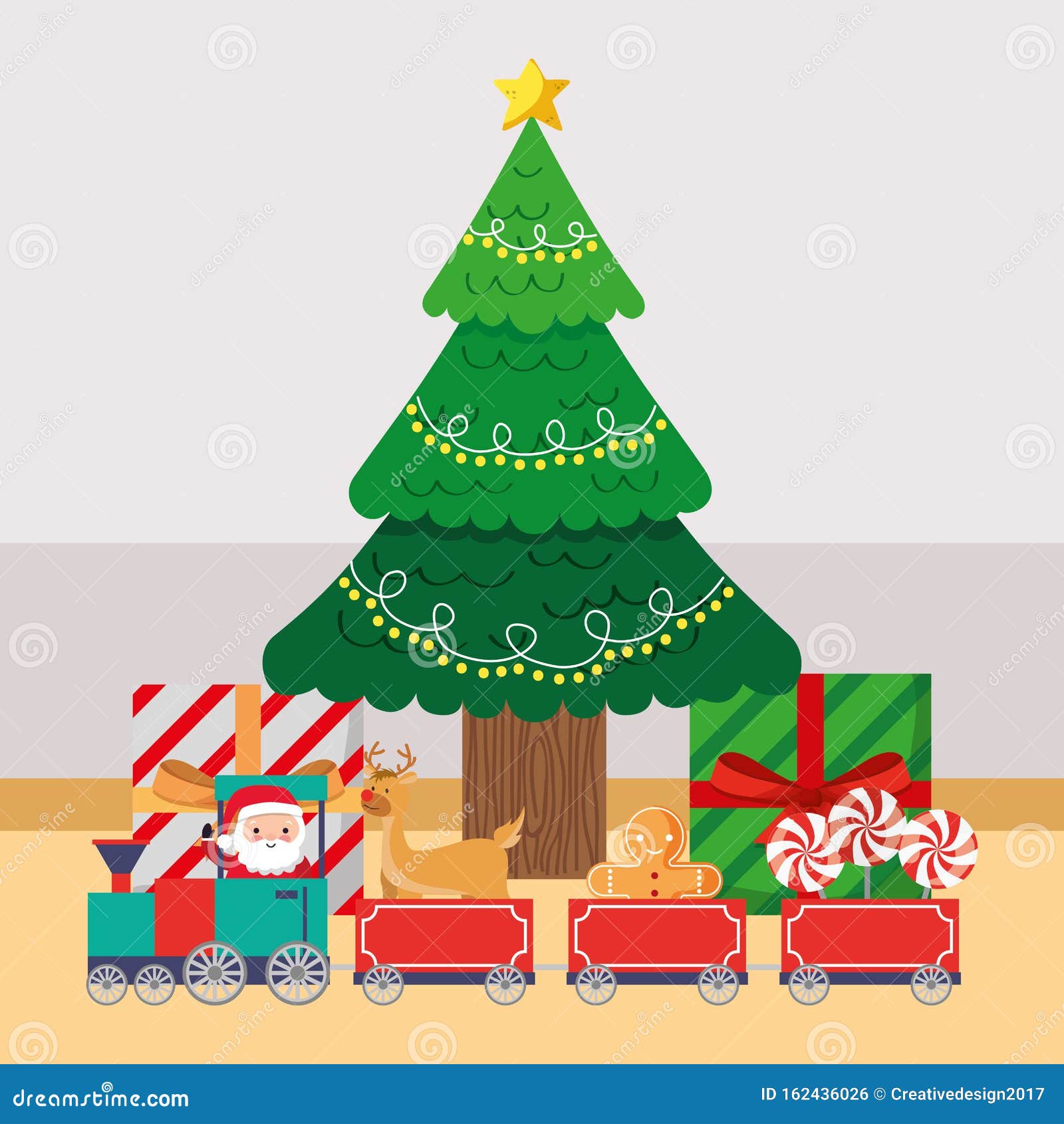 Árbol De Navidad Con Dibujos Animados Vectorial Ilustración del Vector - Ilustración de interior, fondo: 162436026 Árbol De Navidad Con Dibujos Animados Vectorial Ilustración del Vector - Ilustración de interior, fondo: 162436026