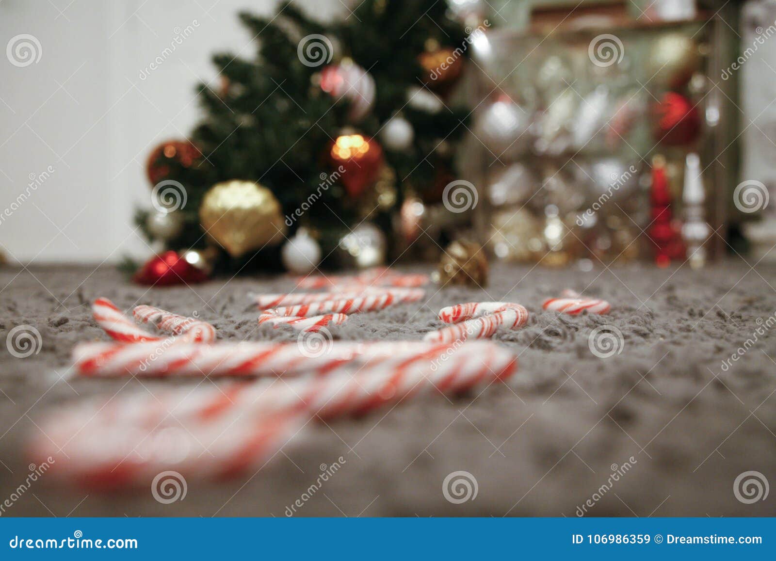 Árvore De Natal Caída E Um Caminho De Bastões De Doces Imagem de Stock -  Imagem de queda, doce: 106986359, image size:1600x1157