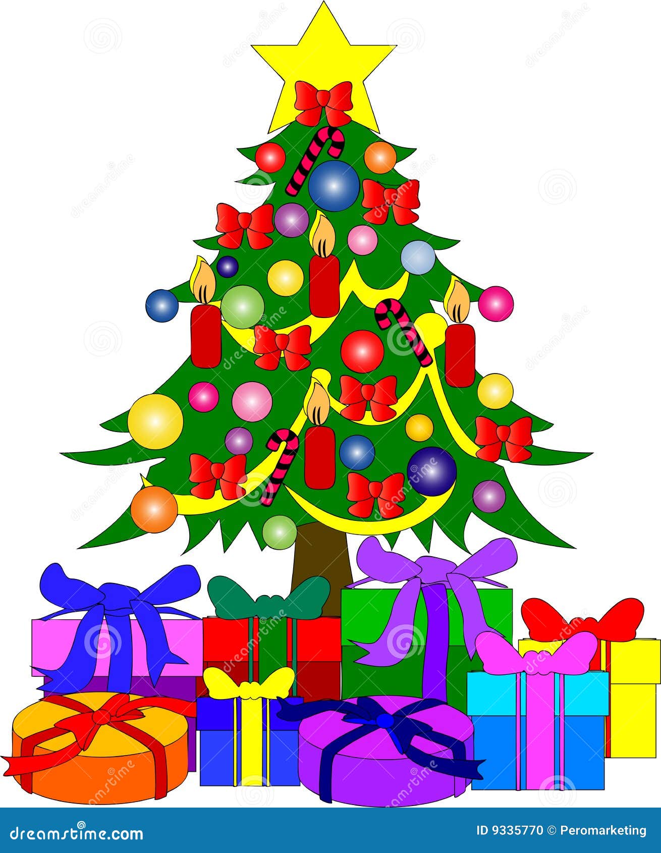 Árvore de Natal colorida ilustração do vetor. Ilustração de ilustrado - 9335770 Árvore de Natal colorida ilustração do vetor. Ilustração de ilustrado - 9335770