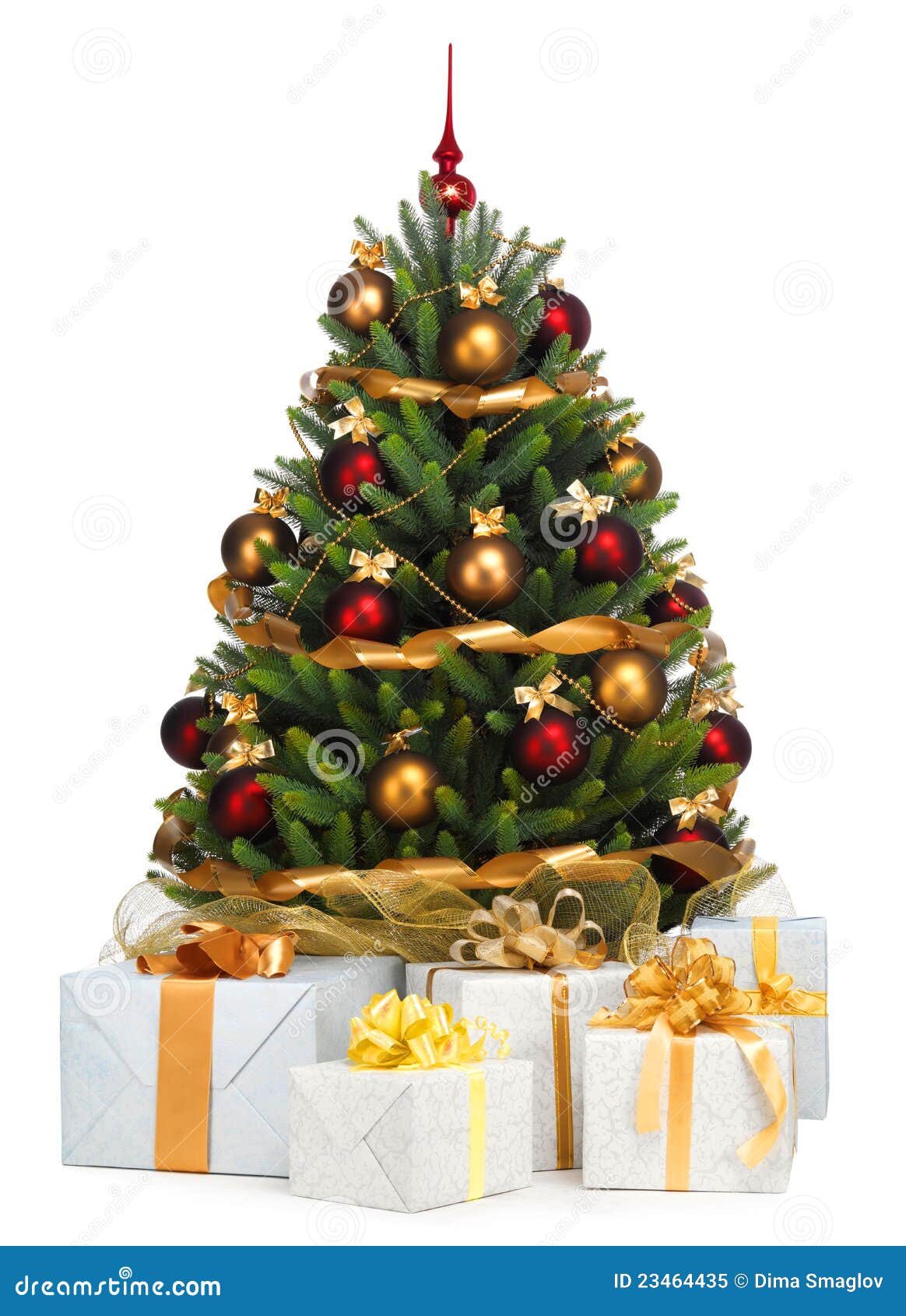Árvore de Natal decorada imagem de stock. Imagem de decore - 23464435