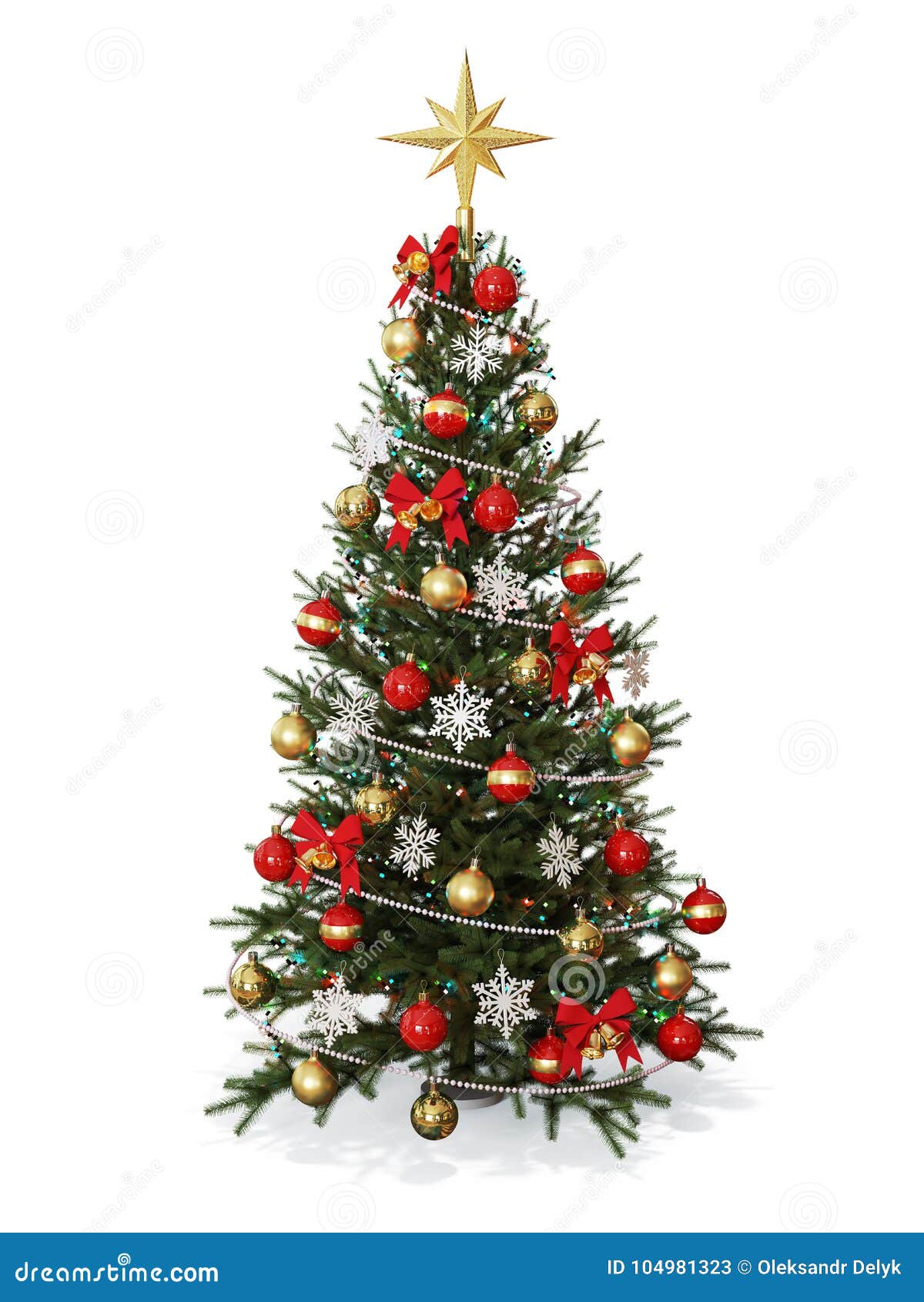 Árvore De Natal Decorada Com Estrela Dourada Ilustração Stock - Ilustração de xmas, abeto: 104981323 Árvore De Natal Decorada Com Estrela Dourada Ilustração Stock - Ilustração de xmas, abeto: 104981323