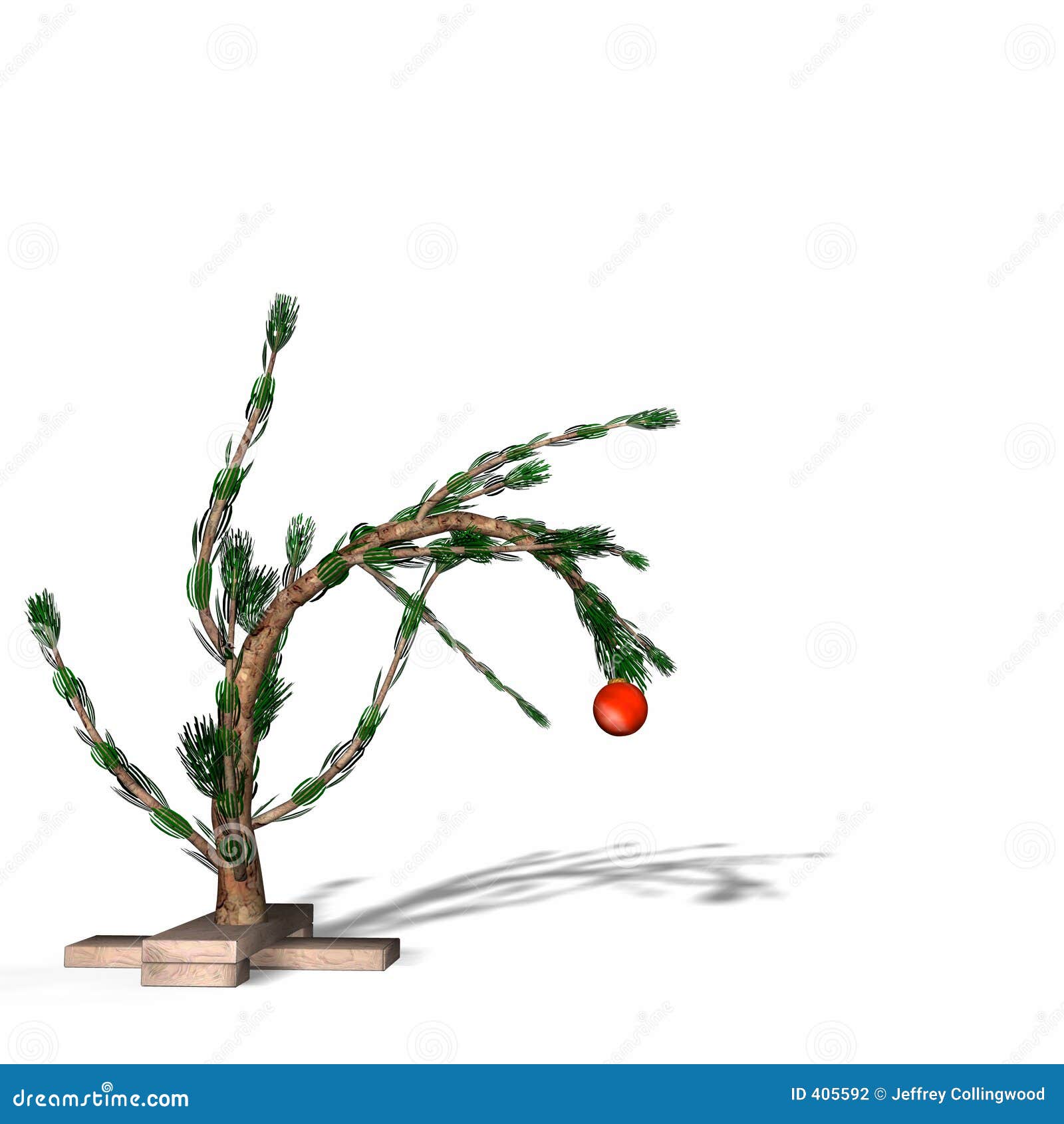 Árvore De Natal Do Estilo De Charlie Brown Ilustração Stock - Ilustração de  natal, ajuda: 405592
