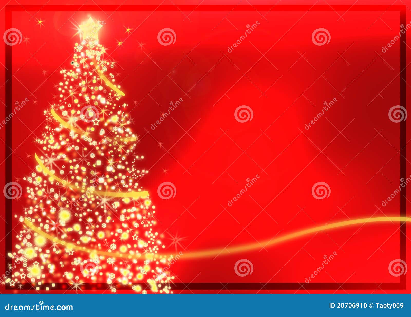 Árvore De Natal Dourada Abstrata No Fundo Vermelho Ilustração Stock -  Ilustração de brilho, comemore: 20706910