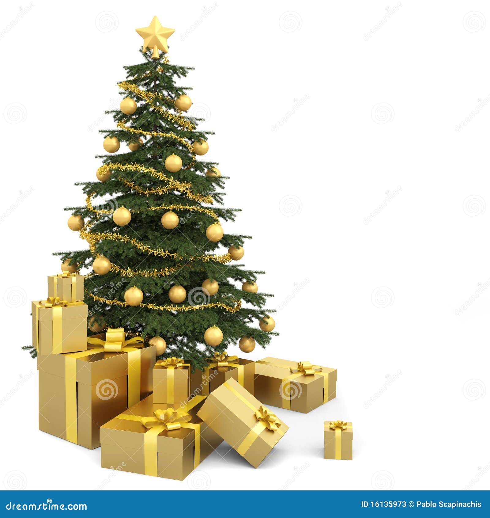 Árvore De Natal Isolada Dourada Ilustração Stock - Ilustração de dourado, fundo: 16135973 Árvore De Natal Isolada Dourada Ilustração Stock - Ilustração de dourado, fundo: 16135973