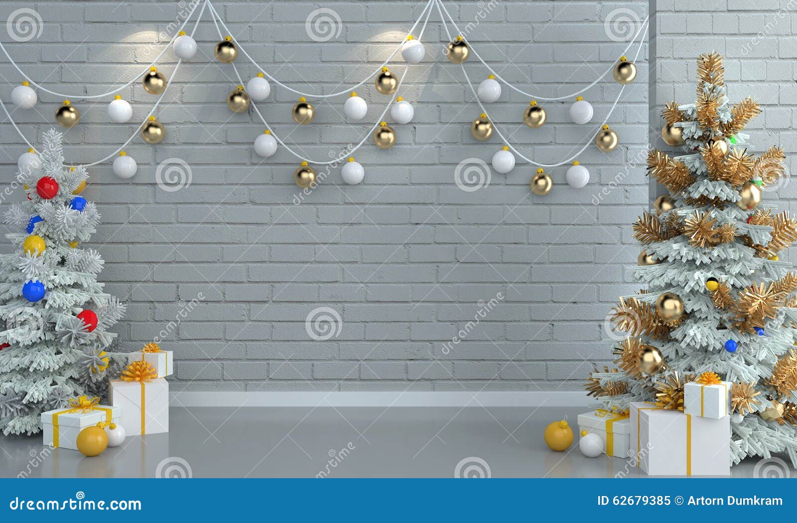 Árvore De Natal No Fundo Branco Da Parede Do Tijolo Imagem de Stock - Imagem de abeto, decore: 62679385 Árvore De Natal No Fundo Branco Da Parede Do Tijolo Imagem de Stock - Imagem de abeto, decore: 62679385