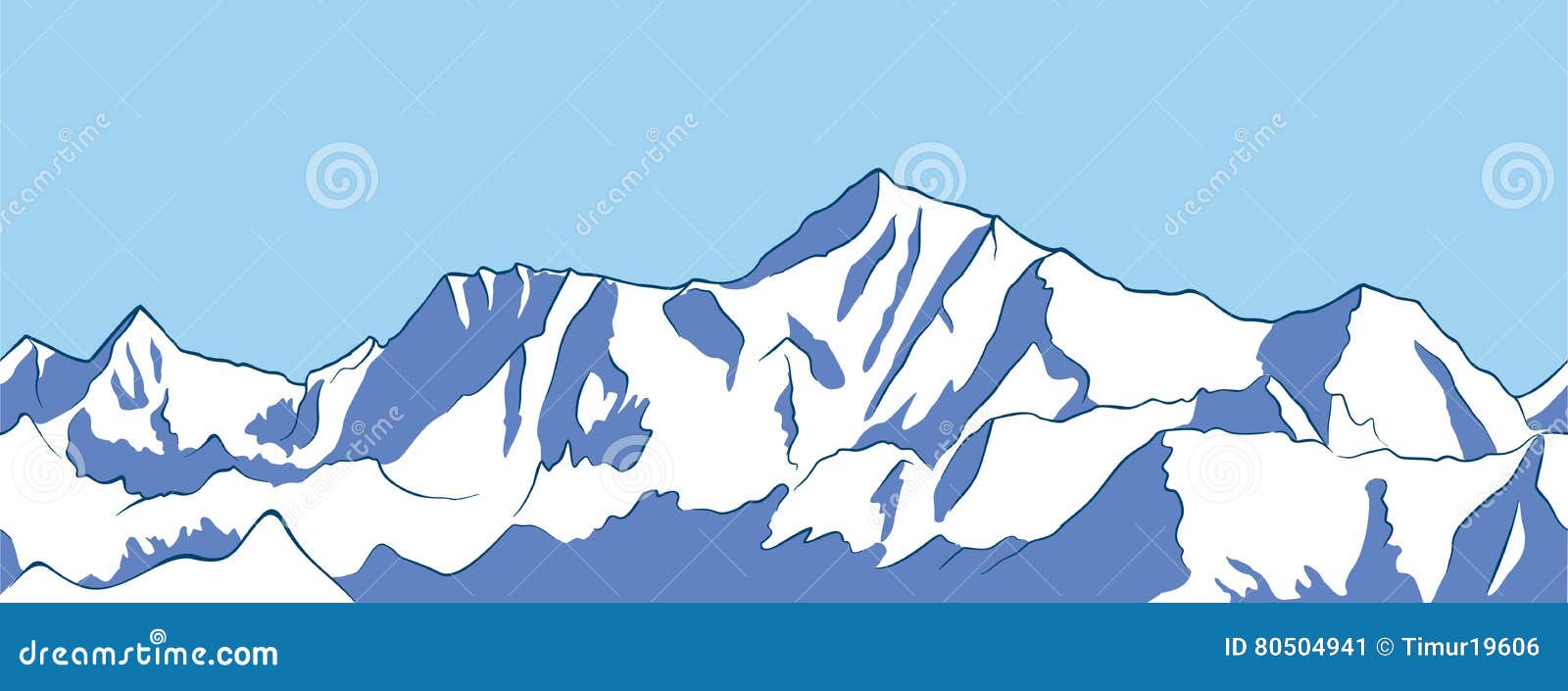 Иллюстрация вектора Mount Everest â € горы "- EPS 10.