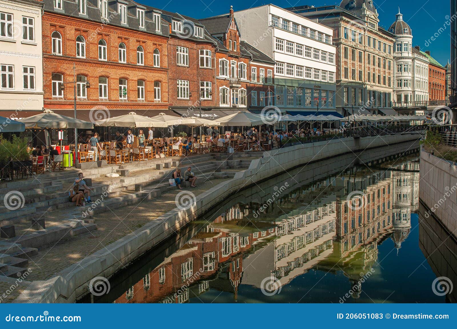 The River at Aarhus Day Editorial Stock Photo - Image situated, indre: 206051083