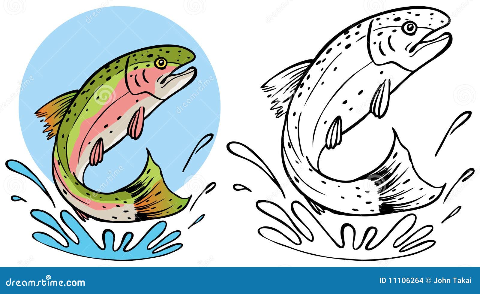 Eclaboussement De Truite Illustration De Vecteur Illustration Du Element