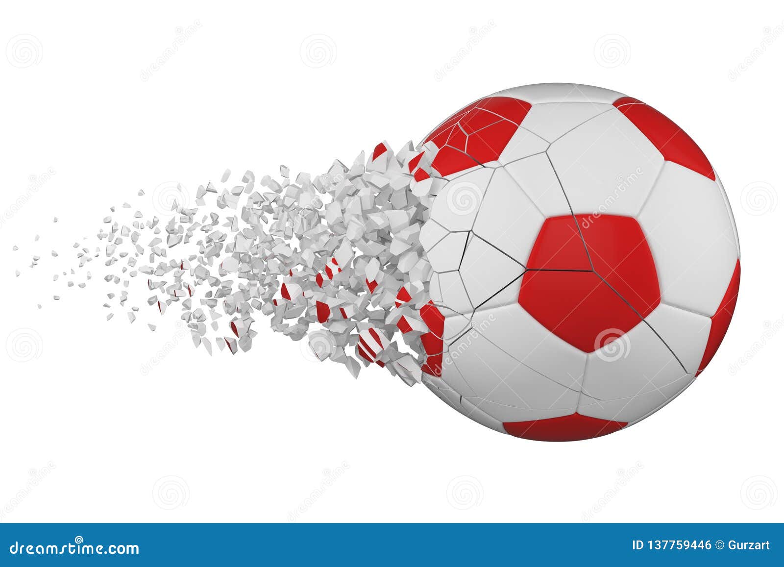 Éclatement De L'illustration Réaliste De Trame Du Ballon De Football 3D  Boule Du Football Avec L'effet D'explosion Élément De Con Illustration  Stock - Illustration du cuvette, effet: 137759446