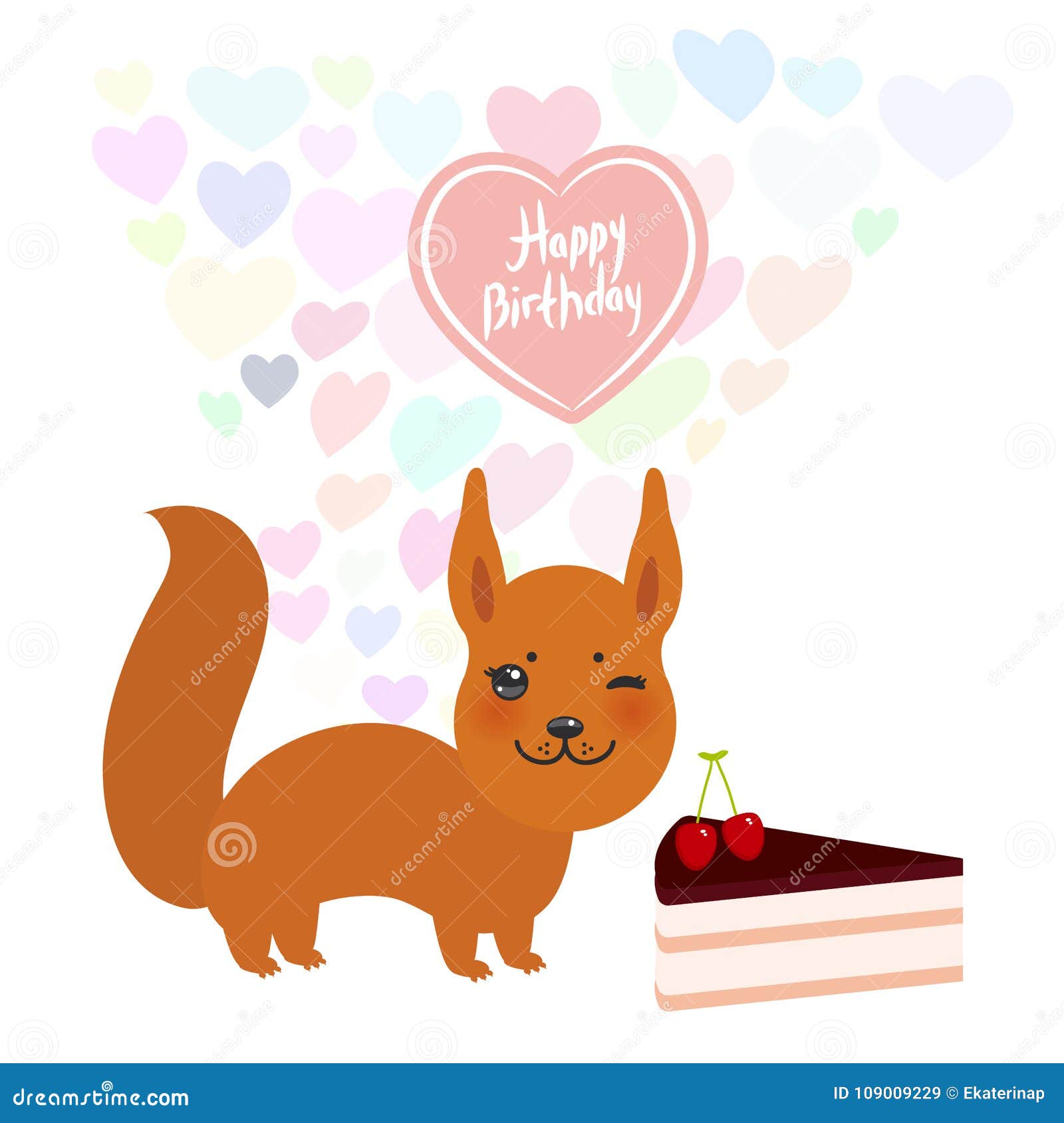 Ecureuil Mignon De Kawaii De Design De Carte De Joyeux Anniversaire Avec Le Gateau Doux Decore De La Cerise Fraiche De La Creme Illustration De Vecteur Illustration Du Decore Doux Ecureuil Mignon De Kawaii De Design De Carte De Joyeux Anniversaire Avec Le Gateau Doux Decore De La Cerise Fraiche De La Creme Illustration De Vecteur Illustration Du Decore Doux