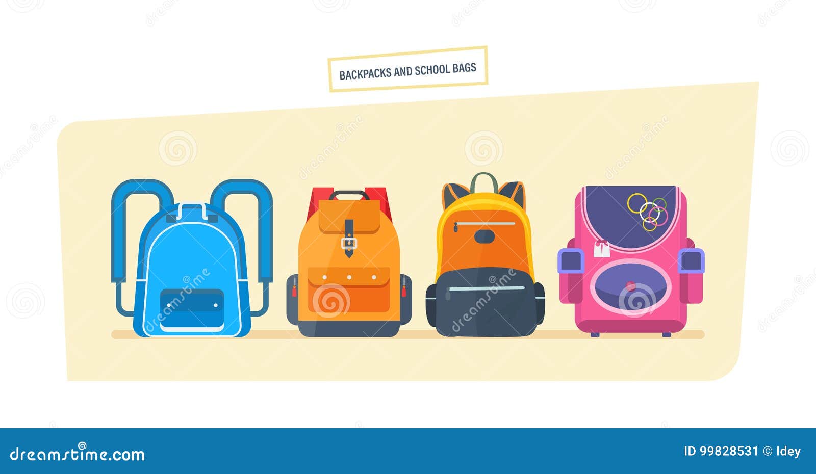 Sac De Vecteur Avec Fournitures Scolaires Vecteurs libres de droits et plus  d'images vectorielles de Fournitures scolaires - Fournitures scolaires, Sac  à dos, Cartable - iStock