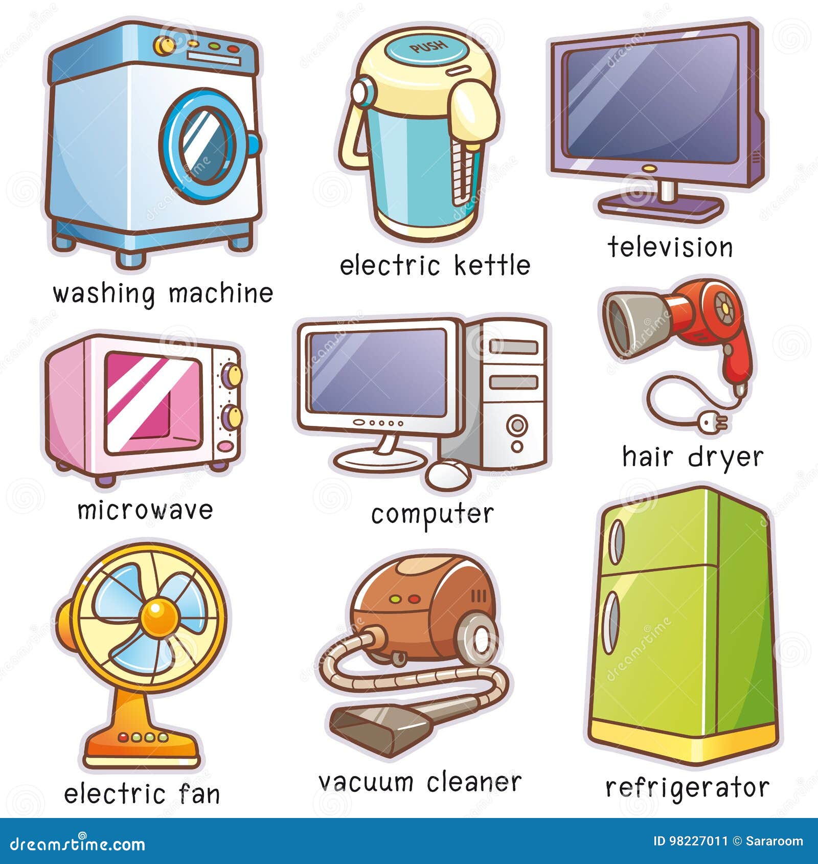 Électronique domestique illustration de vecteur. Illustration du vide -  98227011
