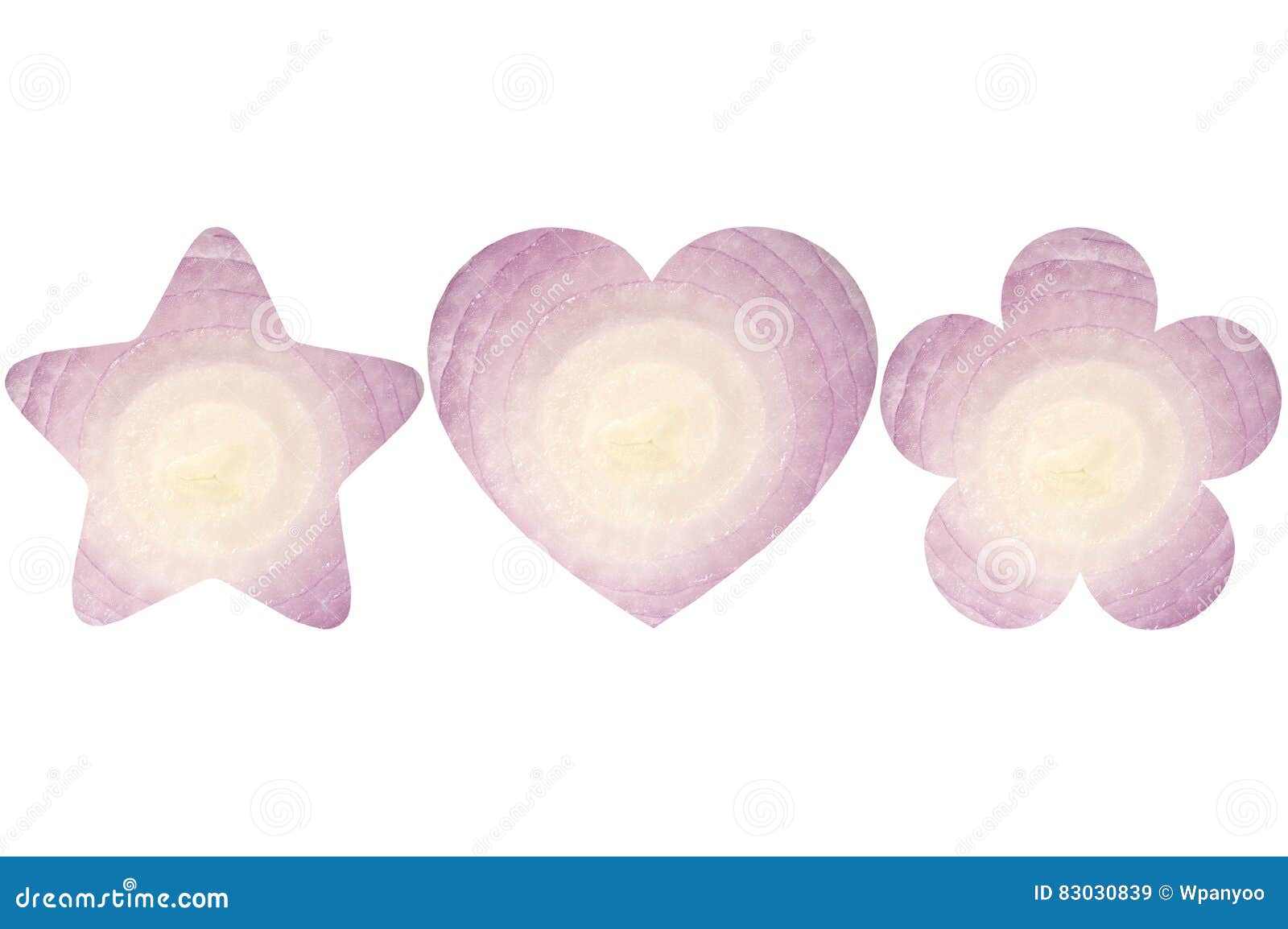 étoile Coeur Et Oignon Formé Par Fleur Image Stock Image
