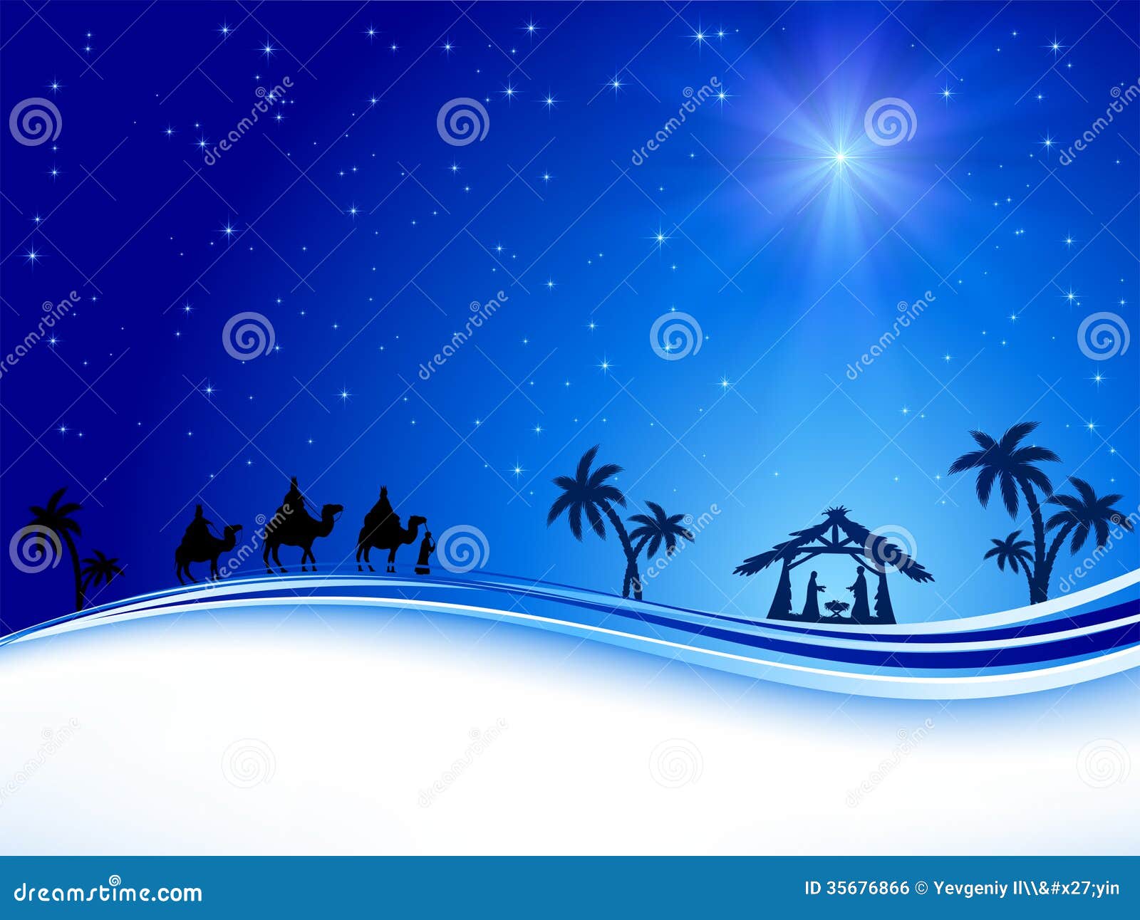 Etoile De Noel Sur Le Ciel Bleu Illustration De Vecteur Illustration Du Joseph Bethlehem