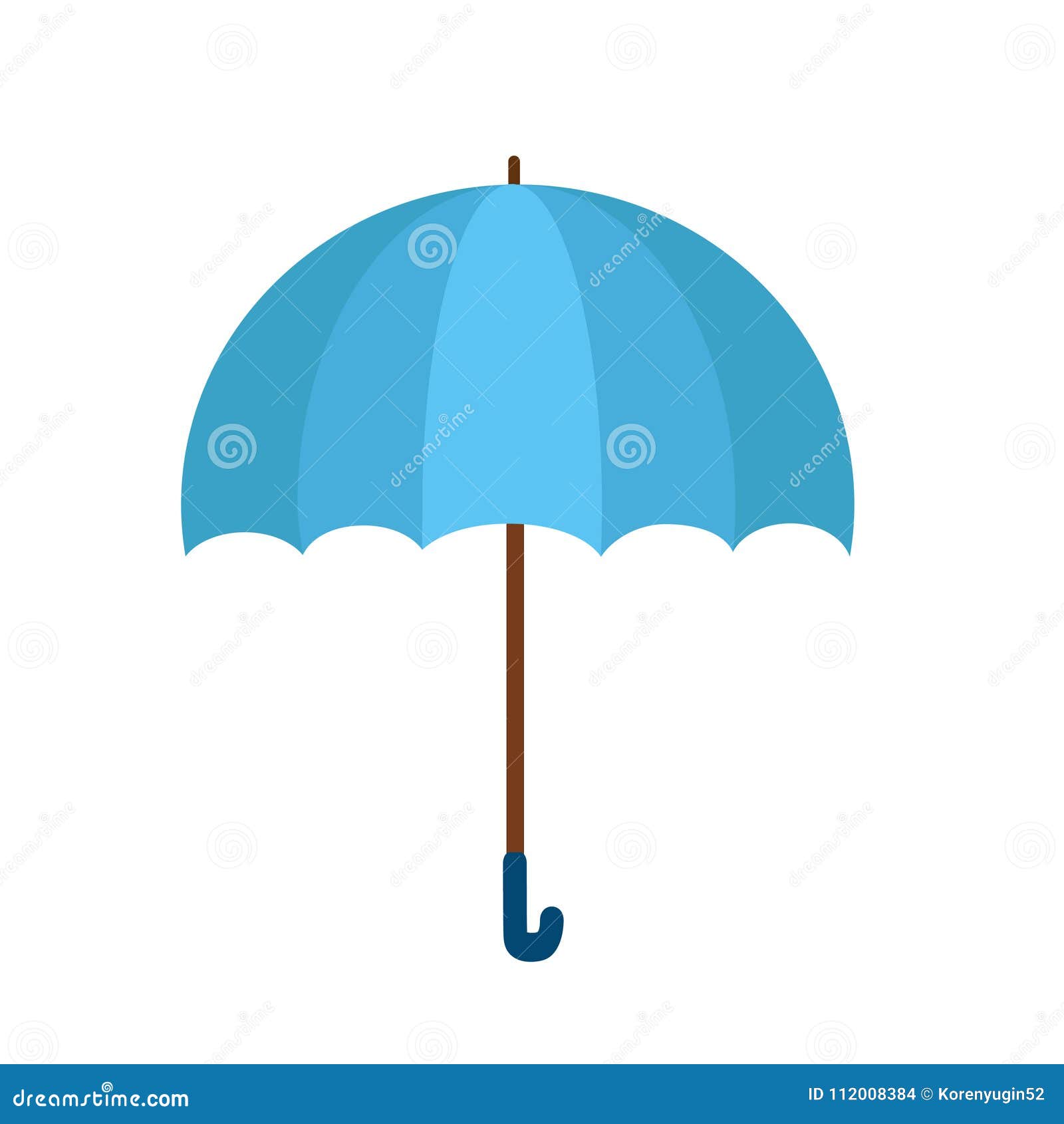 Ícone Azul Do Guarda-chuva Guarda-chuva Azul Isolado No Fundo Branco do Vetor - Ilustração de liso, relâmpago: