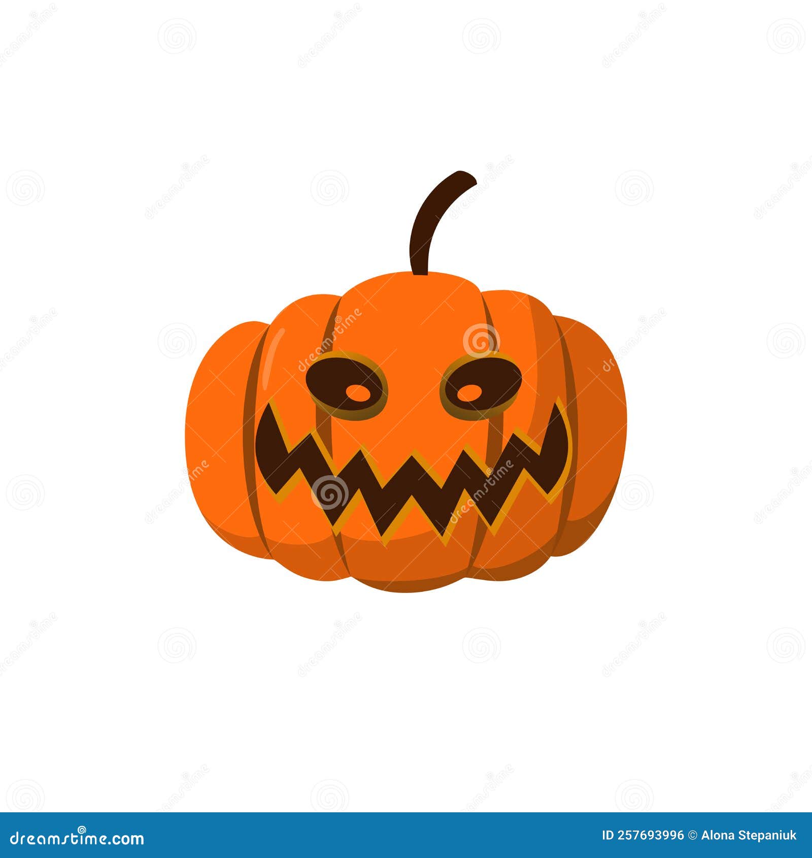 Cara Assustadora Da Abóbora Do Halloween. Vetor Royalty Free SVG