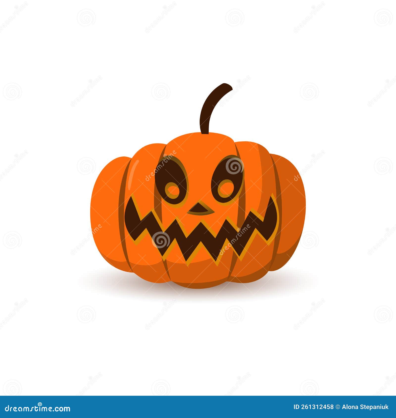 abóbora de halloween com cara assustadora para o feriado Vetor