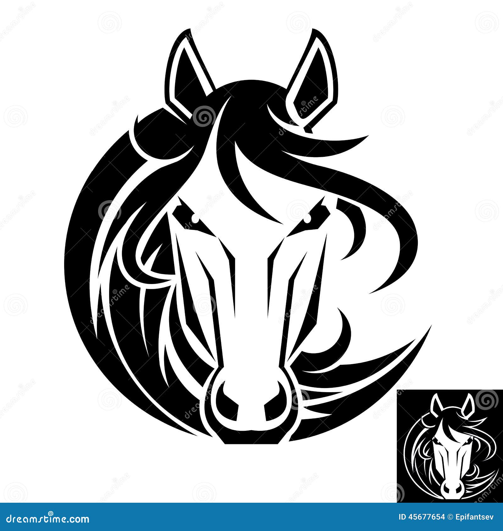 design de modelo de ícone de logotipo de cabeça de cavalo 14695973 Vetor no  Vecteezy