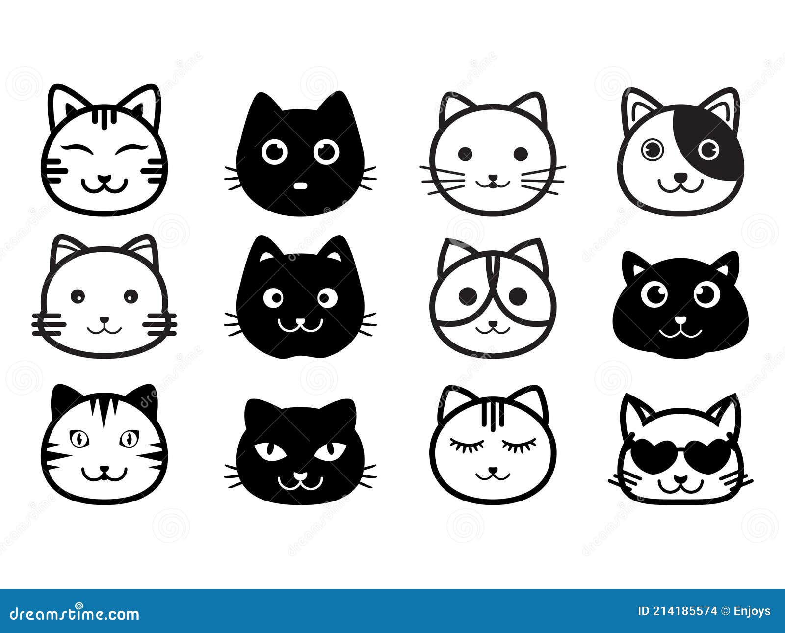 Download Thinking Cat Clipart Png - Desenho De Gato Simples - Full