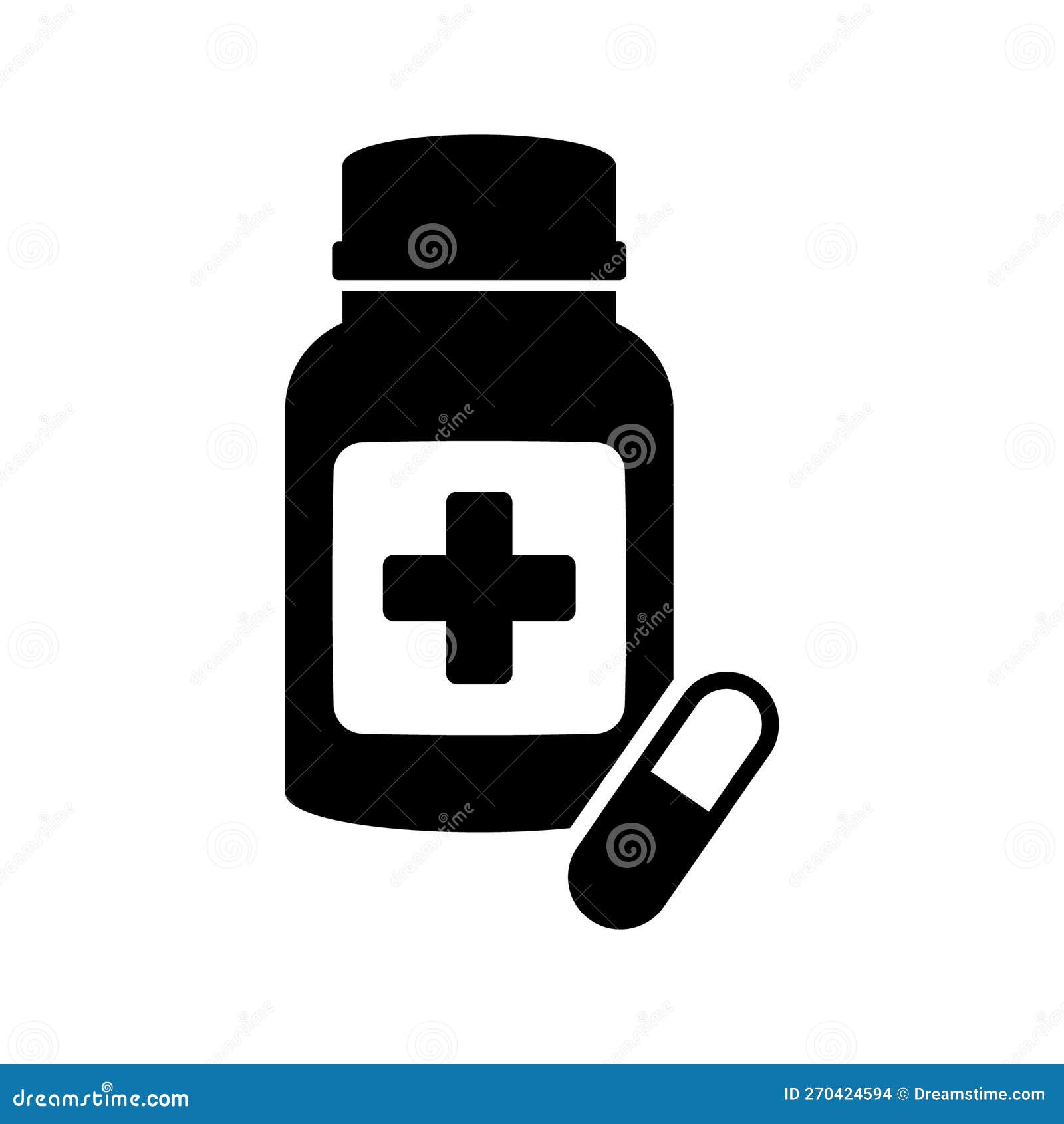 Garrafa de medicamentos de comprimidos desenhos animados imagem