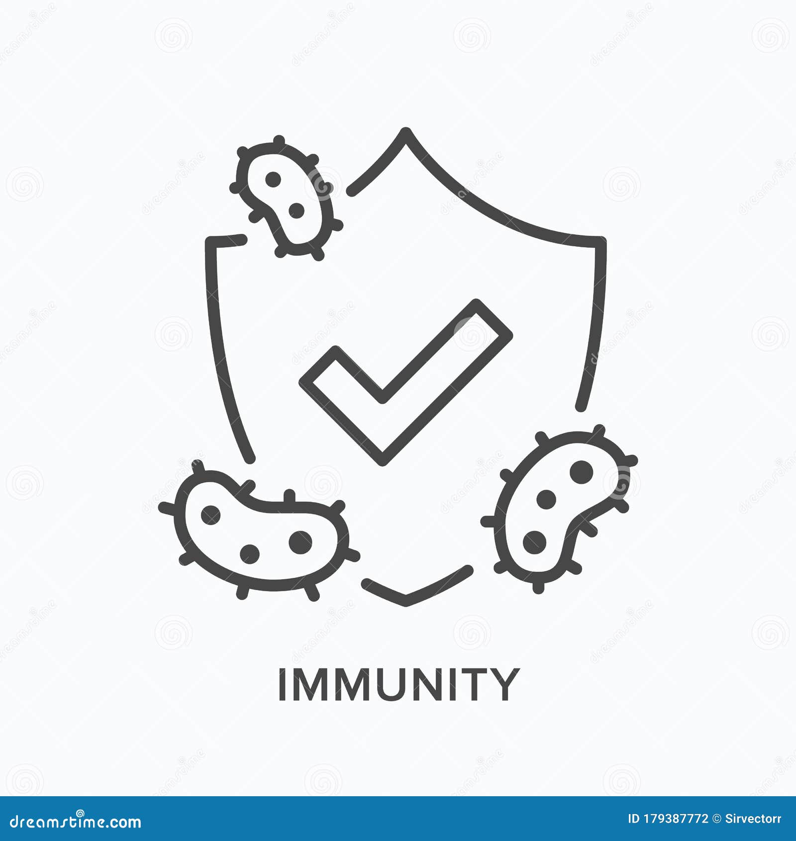 Ilustração De Escudo De Defesa Imunológica Médica Vermelho Dos