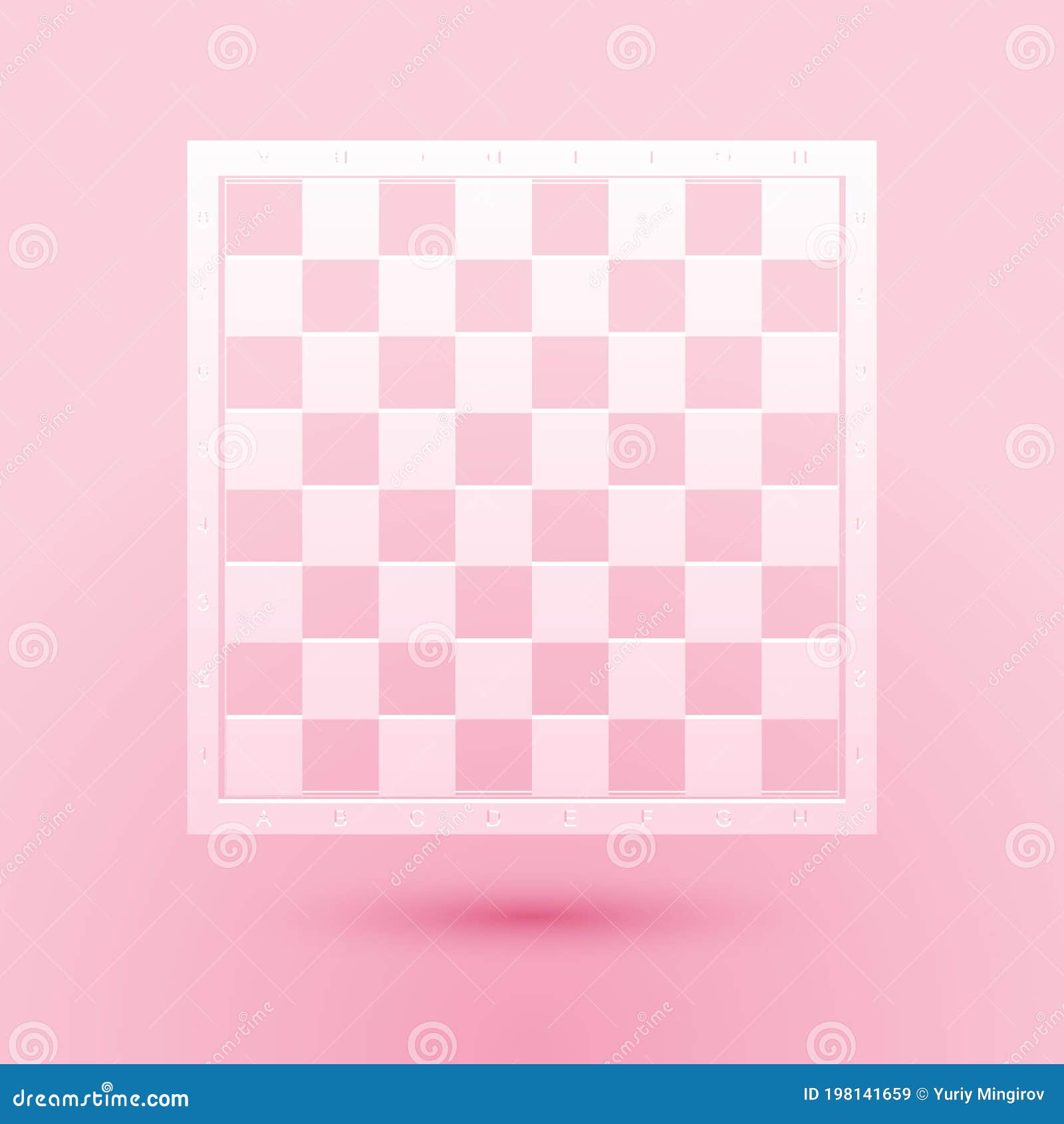 bonito guingão rosa pastel, damas, xadrez, ilustração de papel de