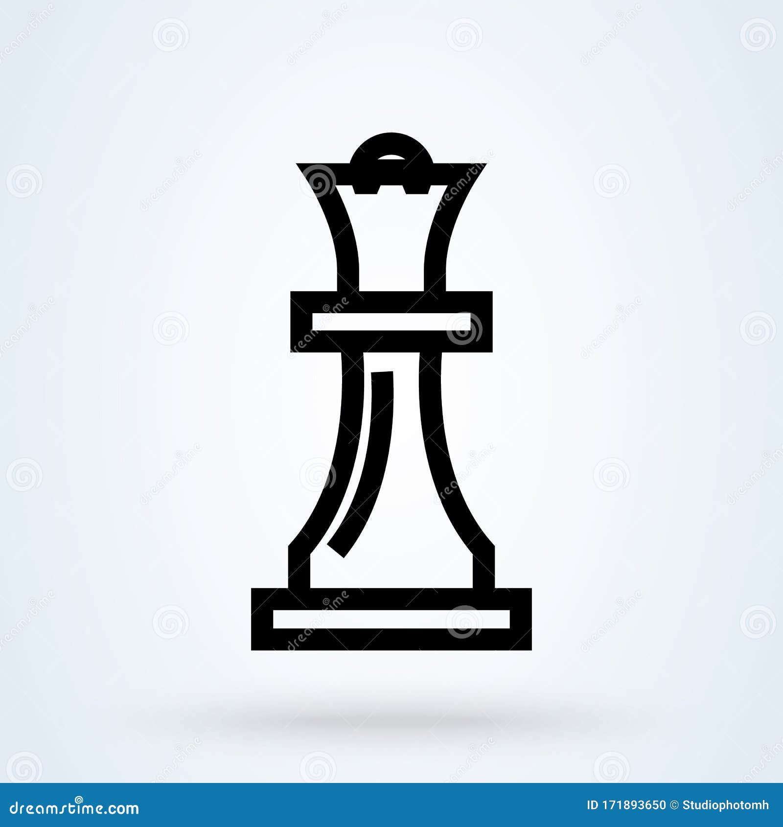 Ícone de rainha de xadrez esboço ícone vetor rainha de xadrez para
