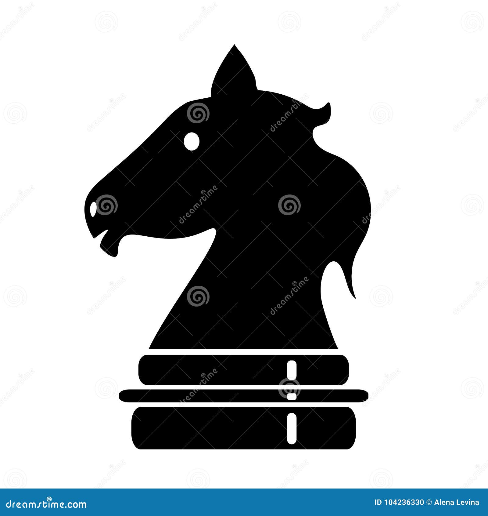 Ícone de cavalo de xadrez preto desenho animado de ícone vetor de cavalo de  xadrez preto para web design isolado em fundo branco