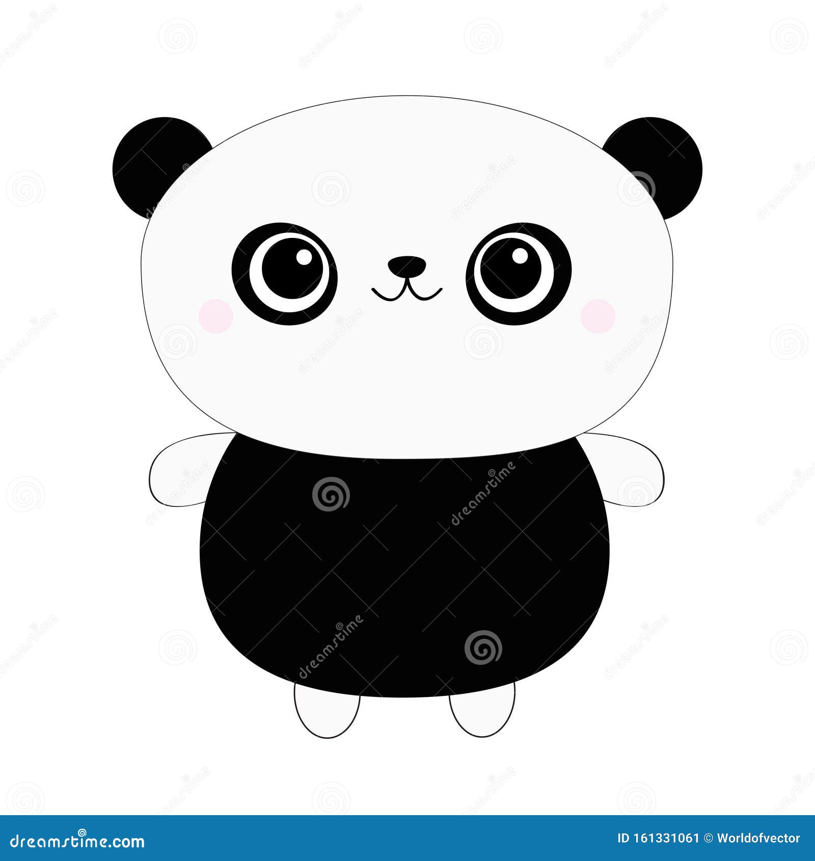 Desenho de panda rosto de animal selvagem desenho de cabeça de animal  gráfico vetorial