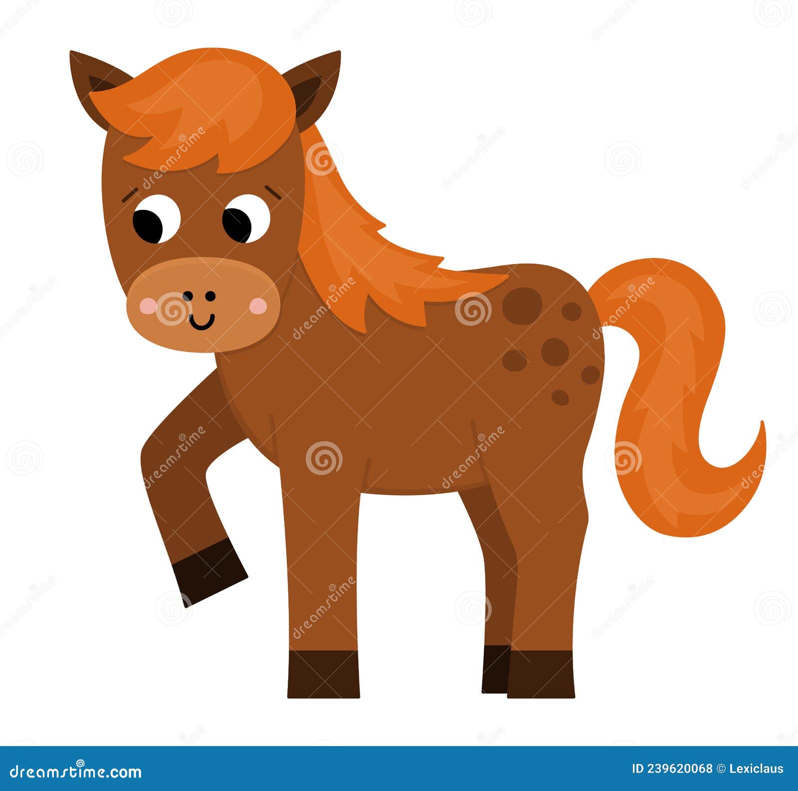 Vetores de Jogo Do Projeto Animal Selvagem Ou Doméstico Dos Desenhos  Animados Do Cavalo Marrom e mais imagens de Cavalo - Família do cavalo -  iStock