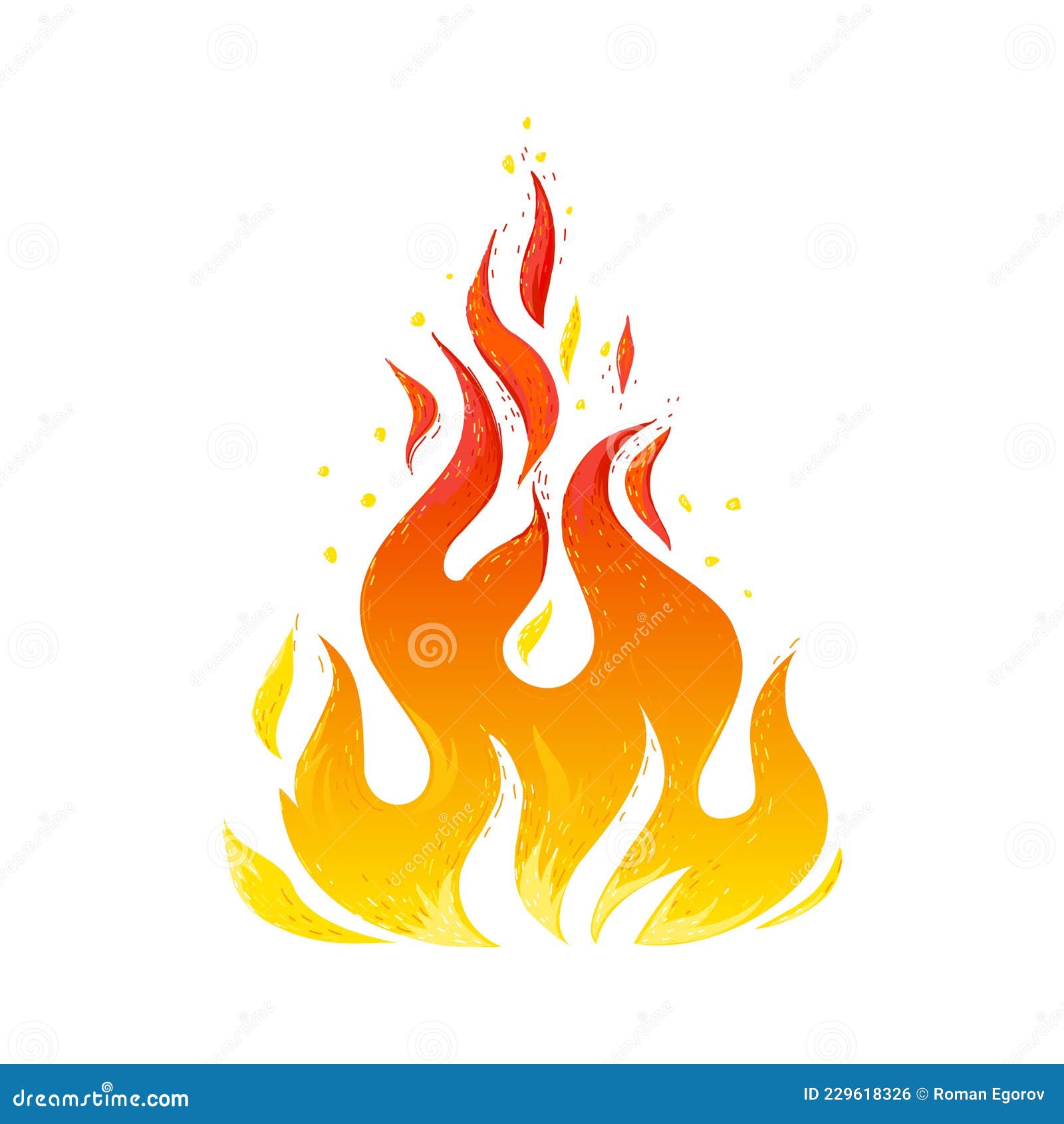Logotipo de vetor de ícone de fogo ardente vermelho design retrô clássico