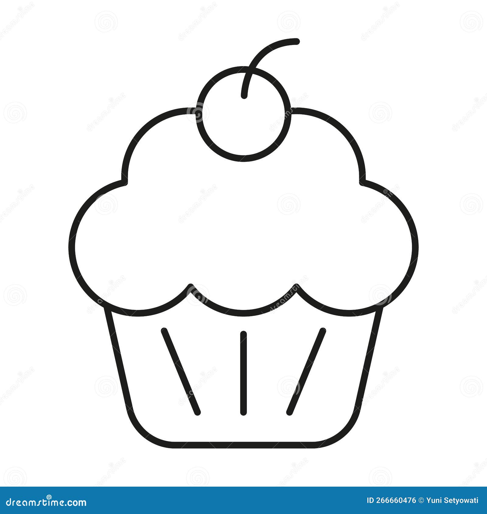 Desenho colorido bolinho de festa free design cupcake ilustração png