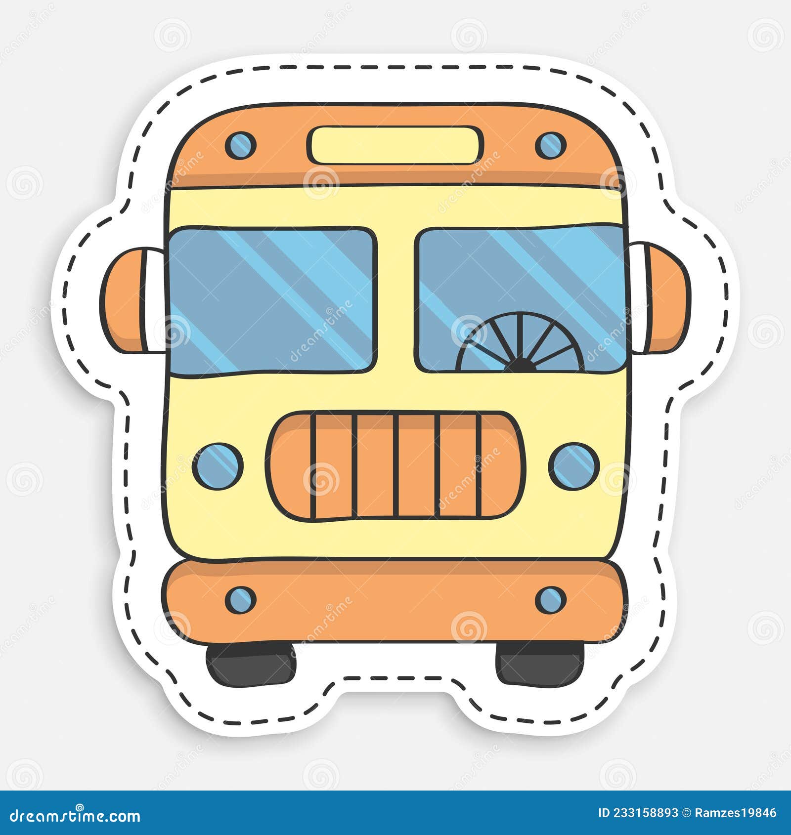 Desenho do ônibus escolar. jogo de papel de educação para crianças