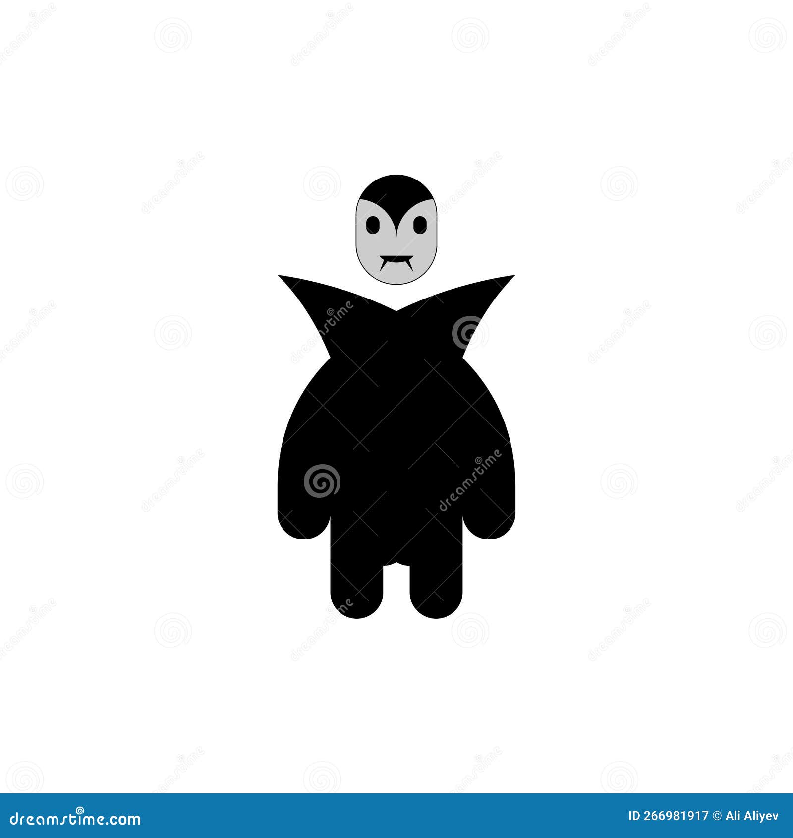 Personagem de desenho animado vampiro com fundo de halloween