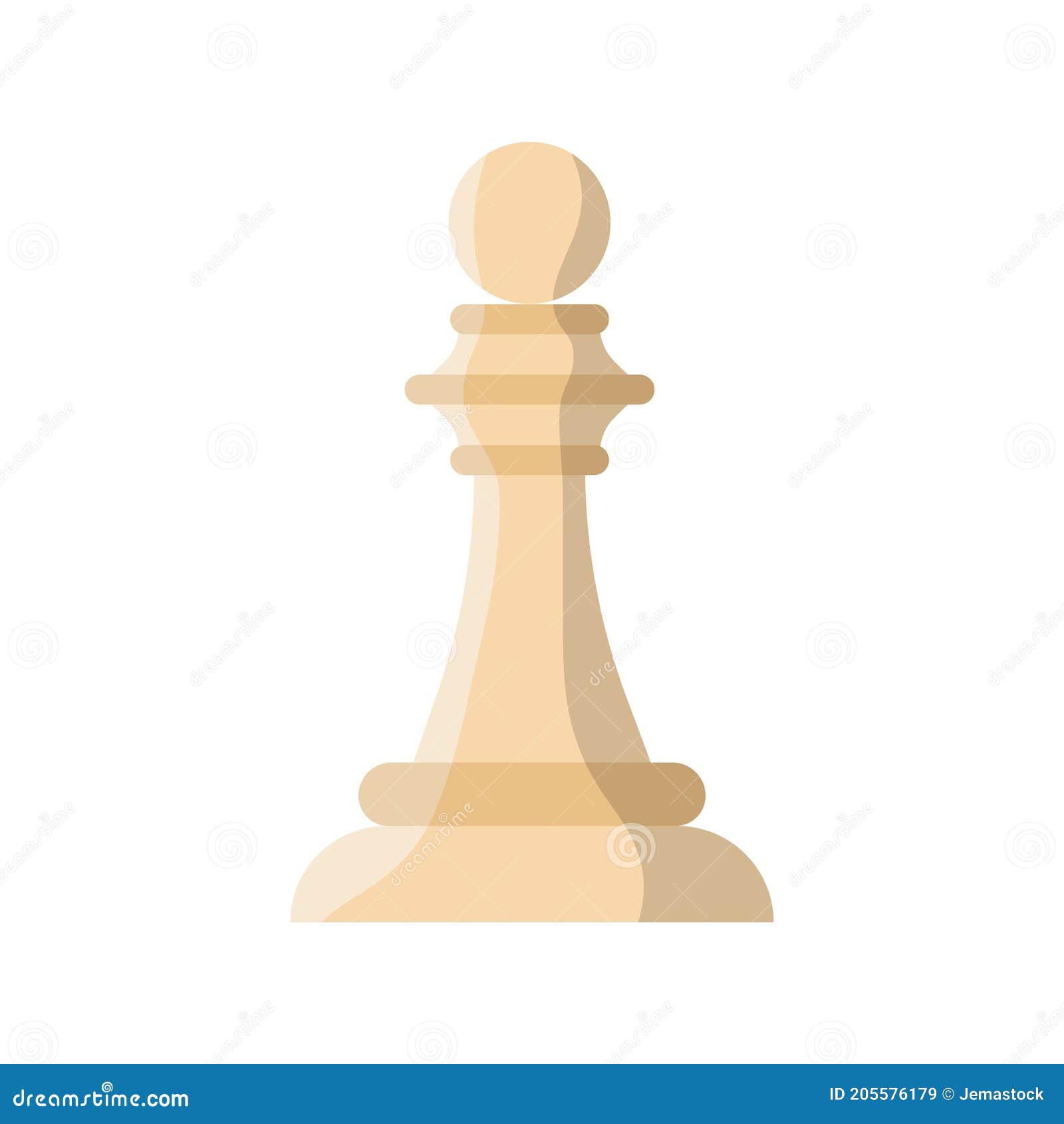 Peças de xadrez o rei derrotou o peão o peão mente ilustração