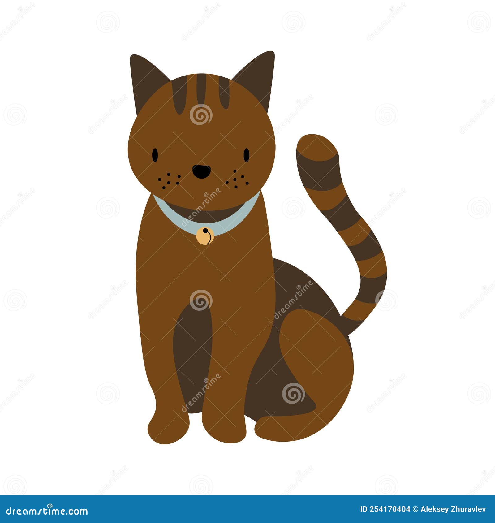 Desenho Animado De Gato Fofo Isolado Emoji Ilustração do Vetor