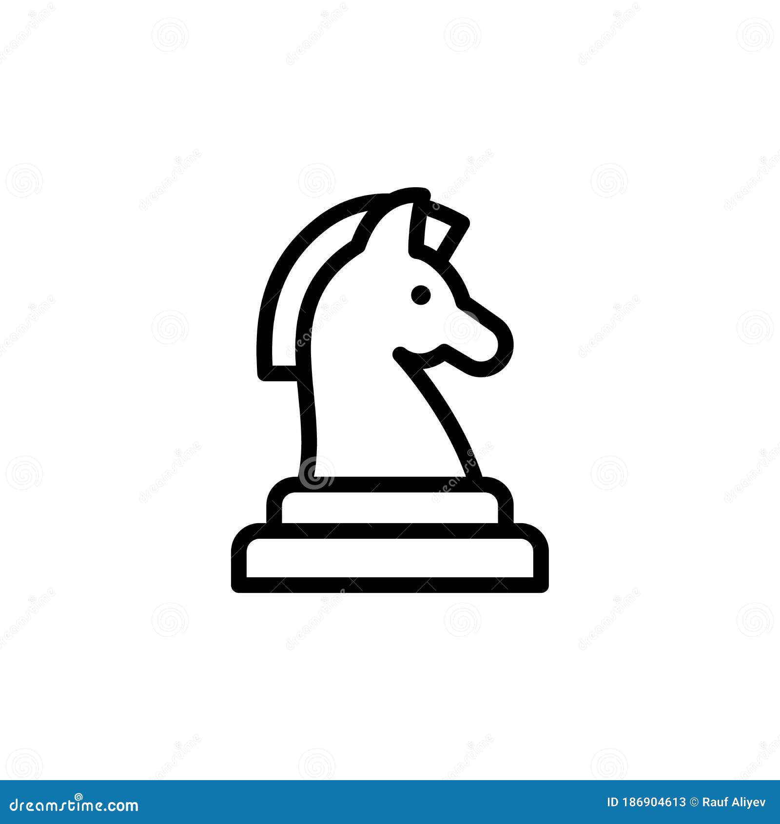 ícone De Linha Do Conceito De Cavalo De Xadrez. Ilustração Simples Do  Elemento. Modelo De Desenho Do Conceito De Cavalo De Xadrez Ilustração  Stock - Ilustração de isolado, inteligência: 186904613