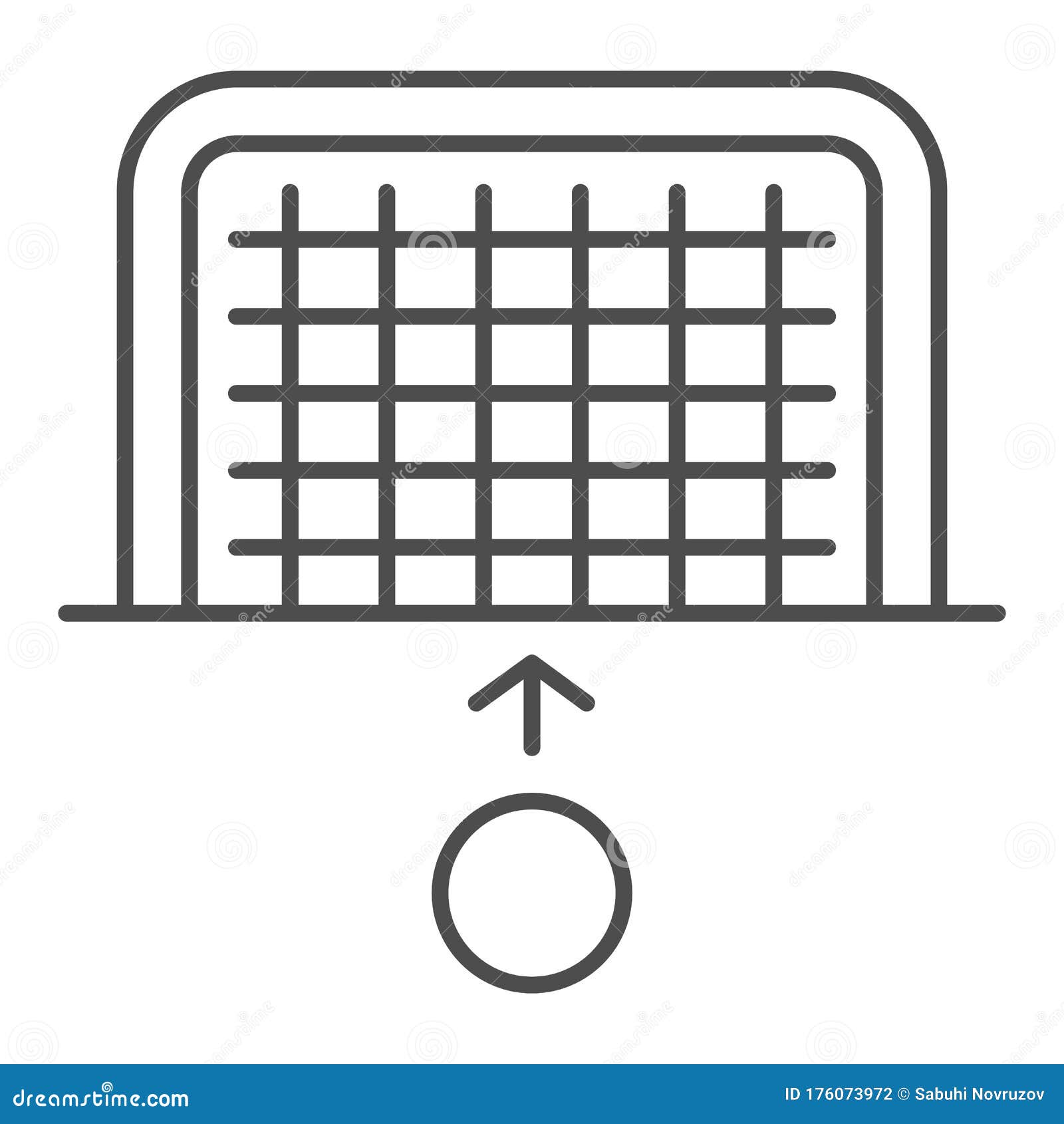 Bola de futebol na net pictograma