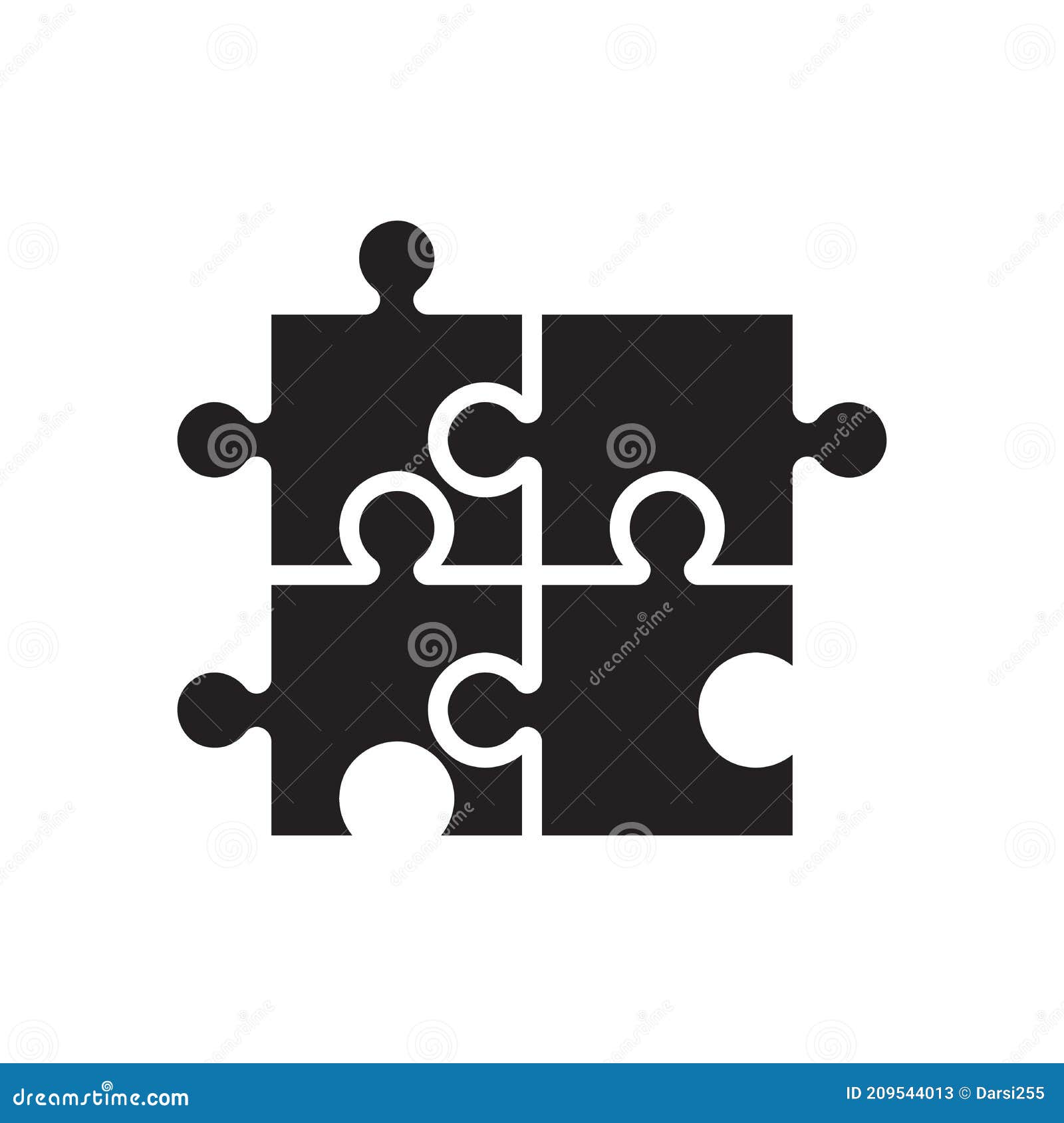 ícone de quebra-cabeça isolado no fundo branco da coleção de
