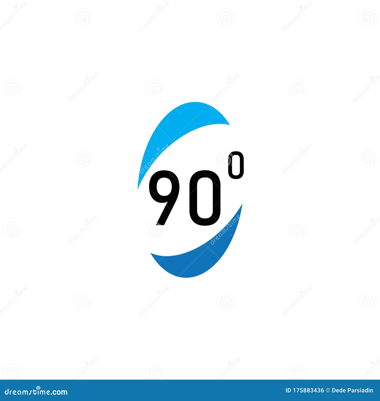 ícone de sinal de ângulo 90 graus. símbolo de matemática de