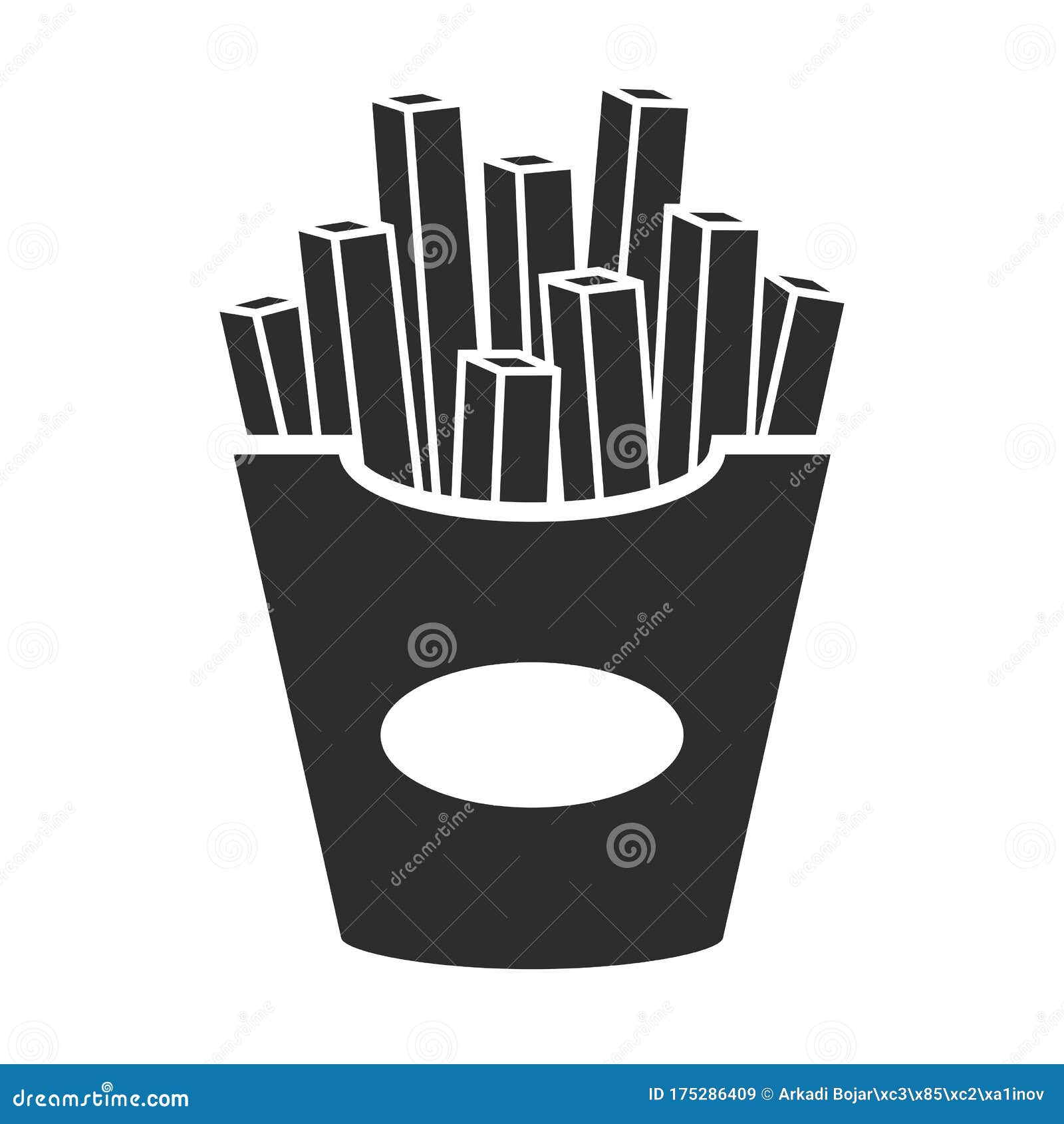 Batatas Fritas Em Um ícone Sólido Bastão Conceito De Comida De Rua TORRE  Esquewer Vetor Em Glifo Branco De Fundo Ilustração do Vetor - Ilustração de  sabona, microplaquetas: 229127197