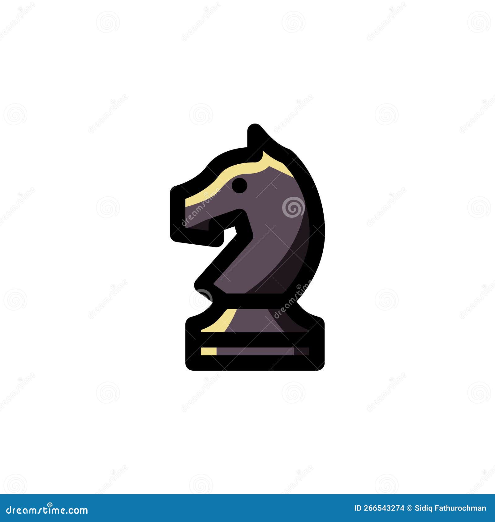 Ícone de vetor de xadrez de cavalo. xadrez jogo cavalo ilustração