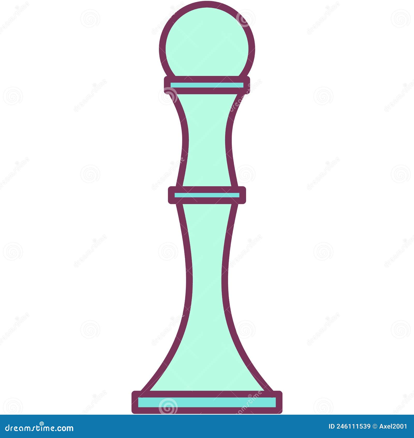 Bispo de ícone de estratégia no vetor de símbolo tático de jogos de xadrez