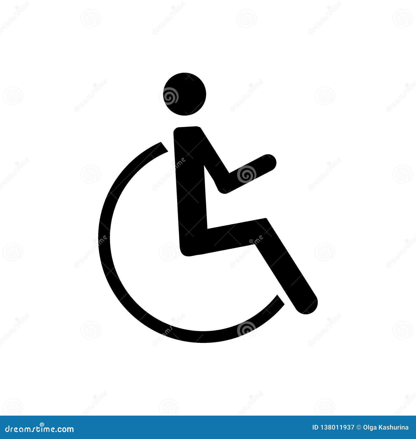 Icone Deficiente Em Branco Vetor Ilustracao Do Vetor Ilustracao De Paralizado Disabled 138011937