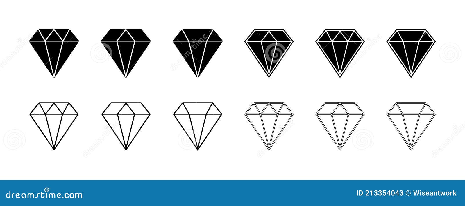 Vetores de Ícone De Forma De Diamante Sinal De Cristal De Joias